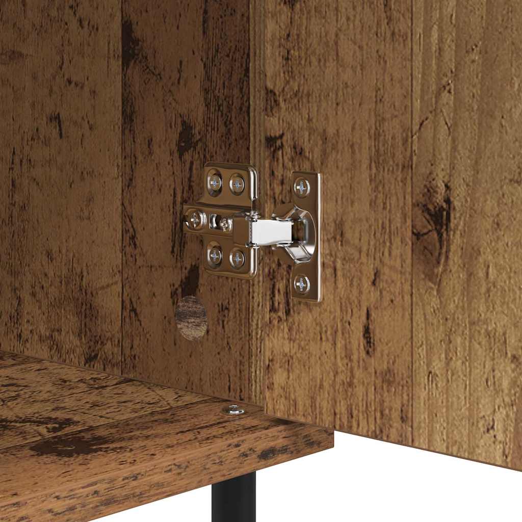 vidaXL Πλαϊνό γραφείο με συρτάρι Παλιό Ξύλο 40 x 35 x 70 εκ.