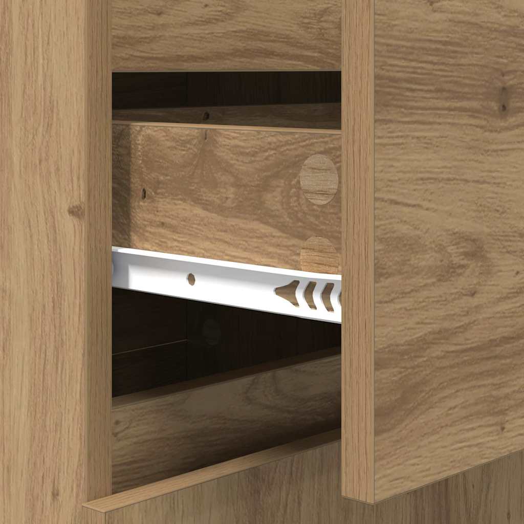 vidaXL Πλαϊνό γραφείο με συρτάρι Artisan Oak 40 x 35 x 70 εκ.