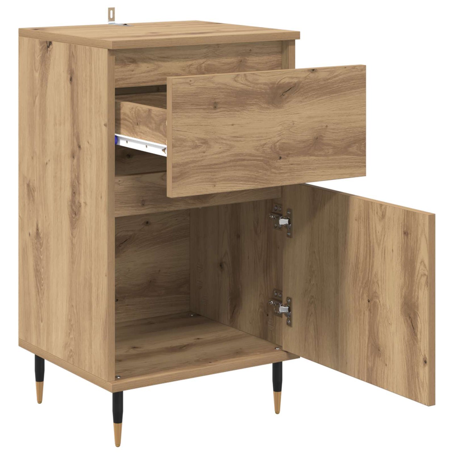 vidaXL Πλαϊνό γραφείο με συρτάρι Artisan Oak 40 x 35 x 70 εκ.