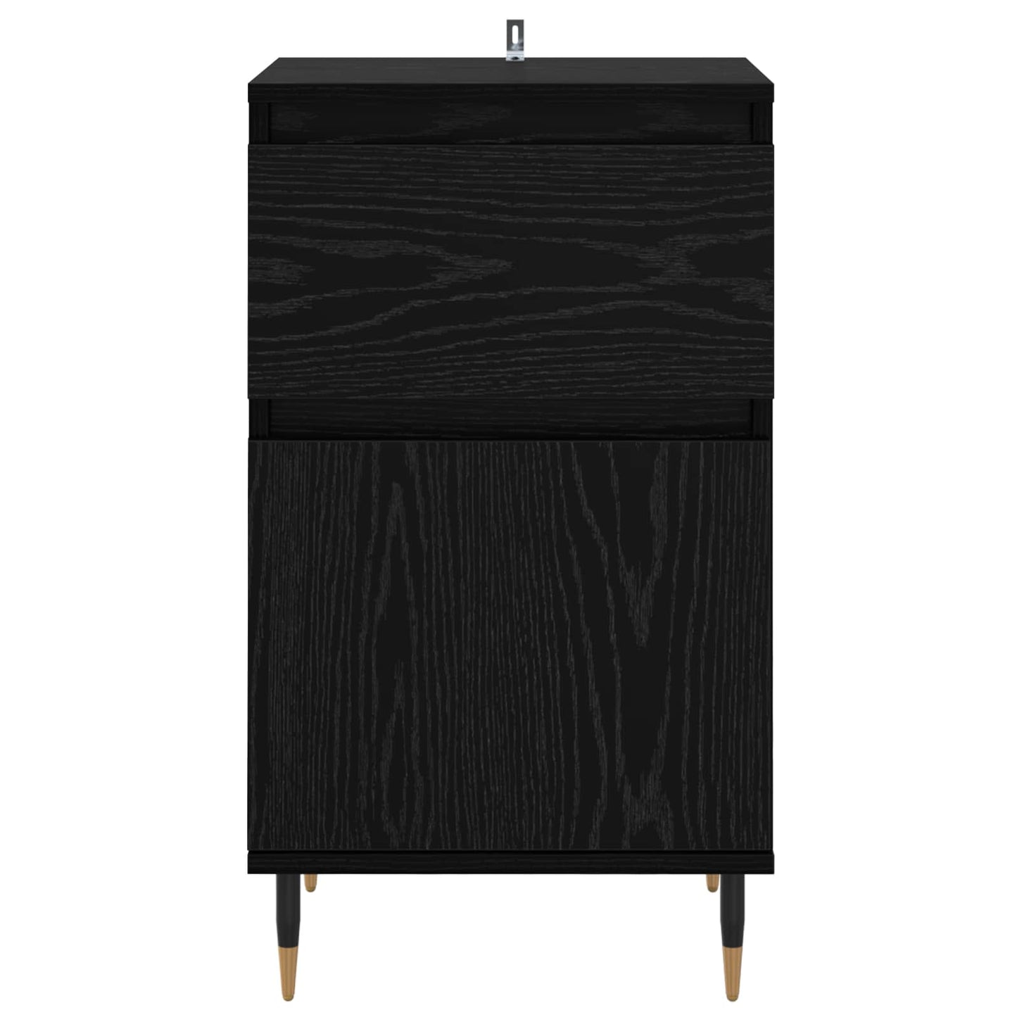 vidaXL Πλαϊνό γραφείο με συρτάρι Μαύρη Οξυά 40 x 35 x 70 εκ.