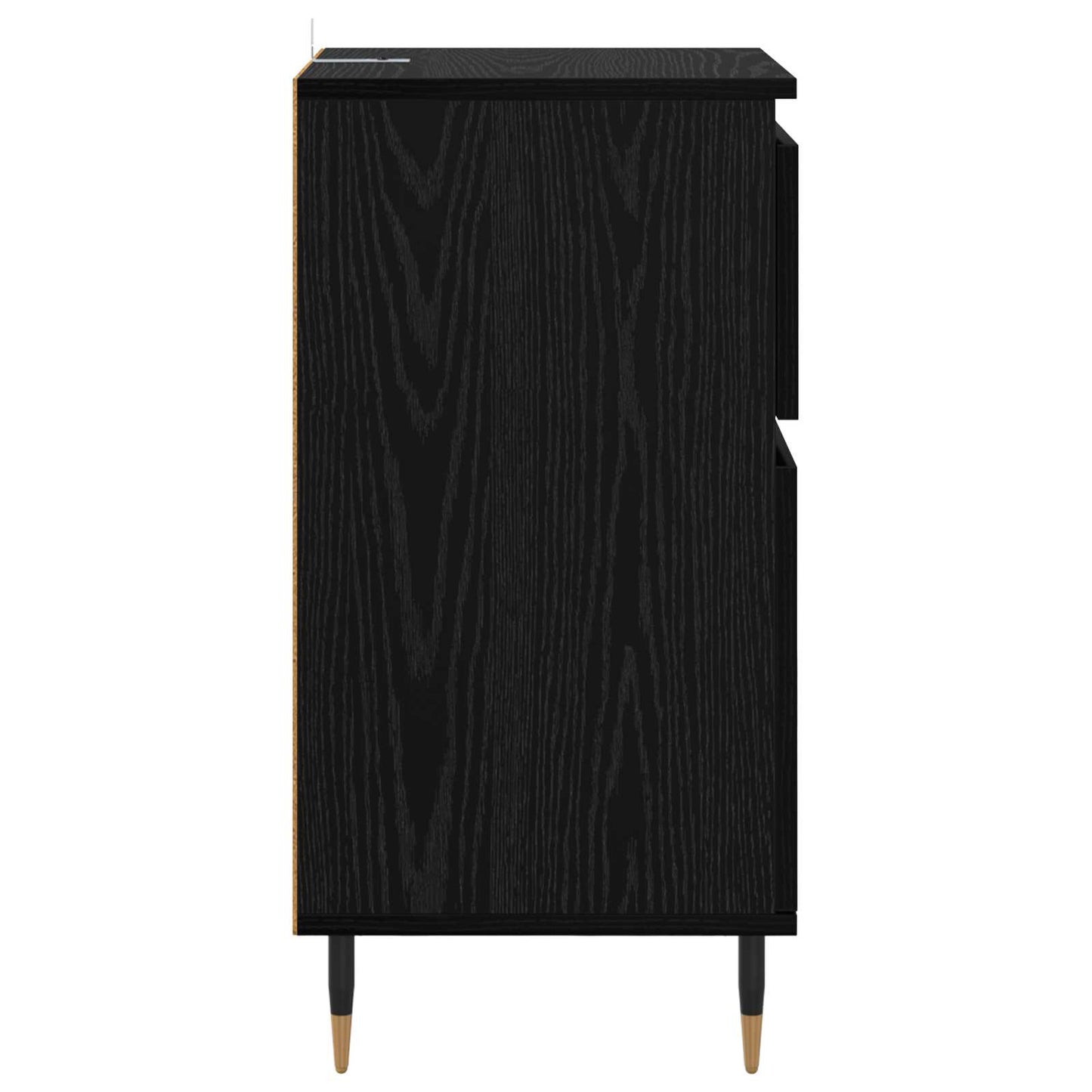 vidaXL Πλαϊνό γραφείο με συρτάρι Μαύρη Οξυά 40 x 35 x 70 εκ.