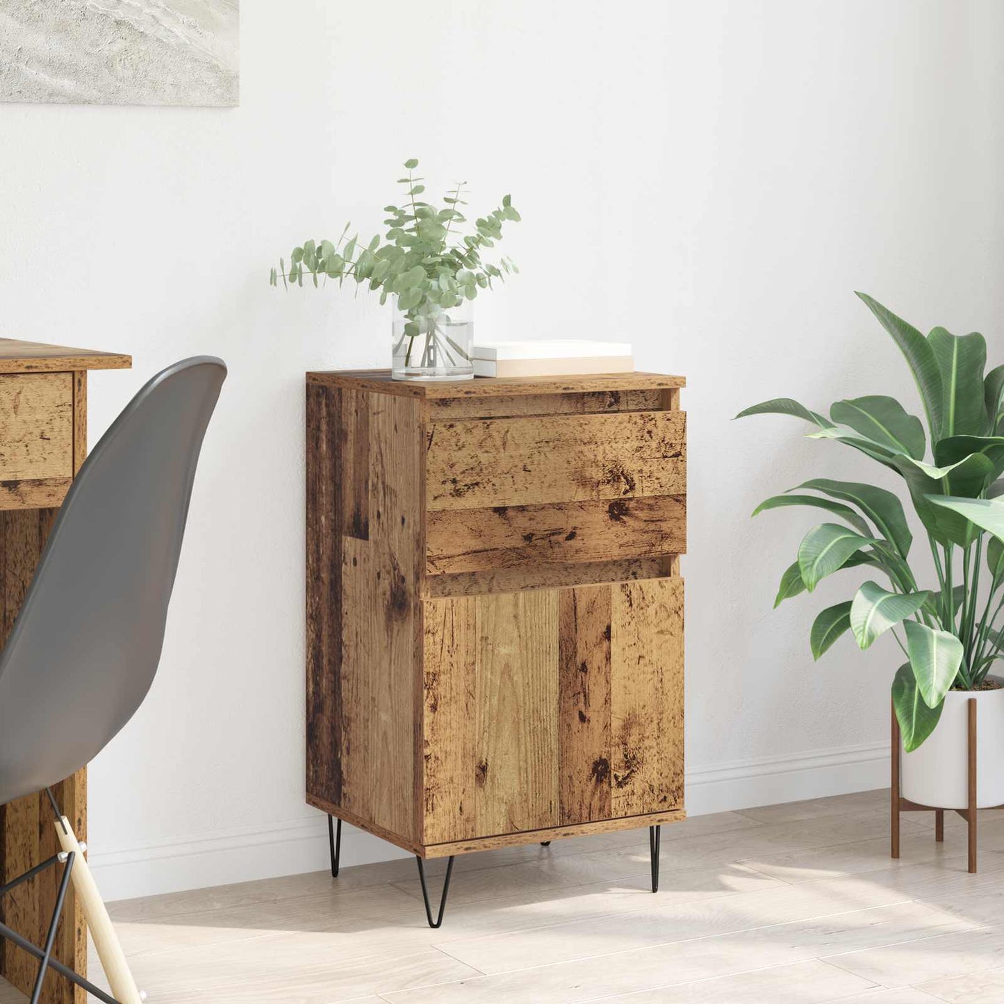 vidaXL Πλαϊνό γραφείο Παλαιό ξύλο 35 x 40 x 70 εκ. Επεξεργασμένο ξύλο