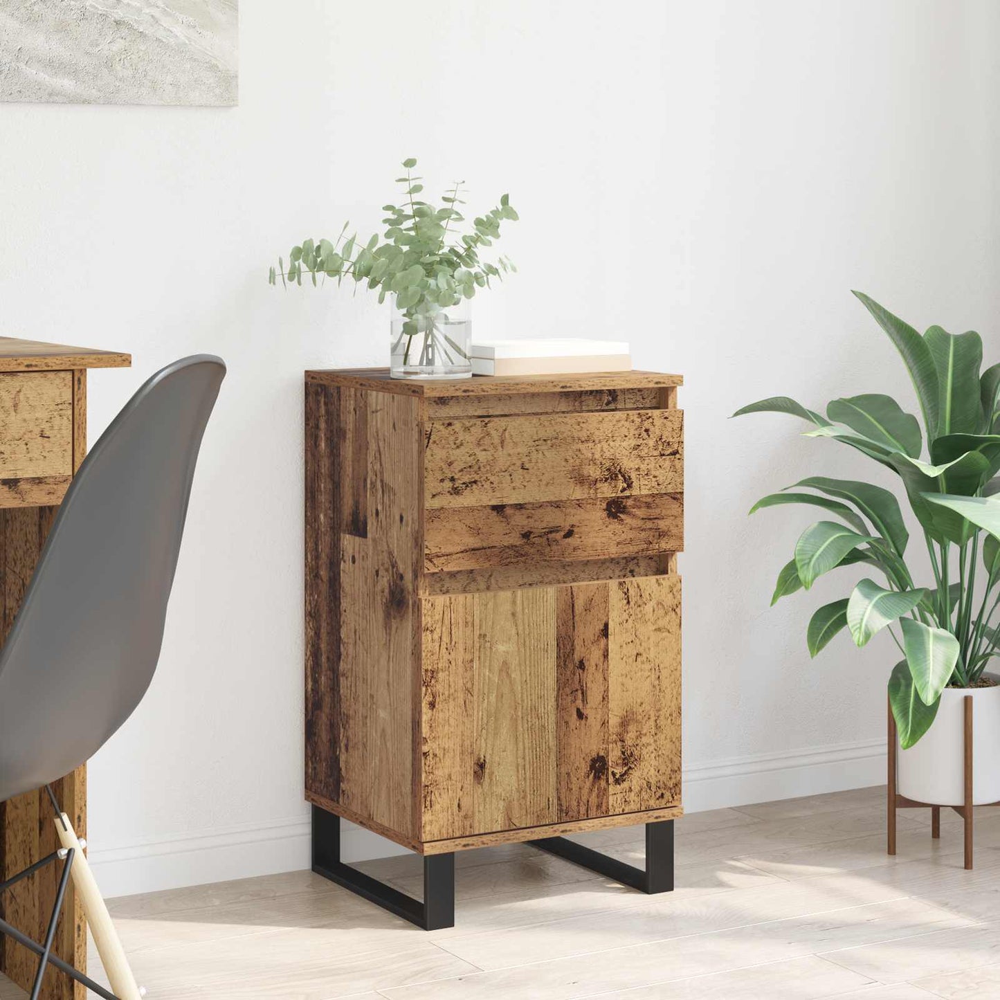 vidaXL Πλαϊνό γραφείο Παλαιό ξύλο 35 x 40 x 70 εκ. Επεξεργασμένο ξύλο