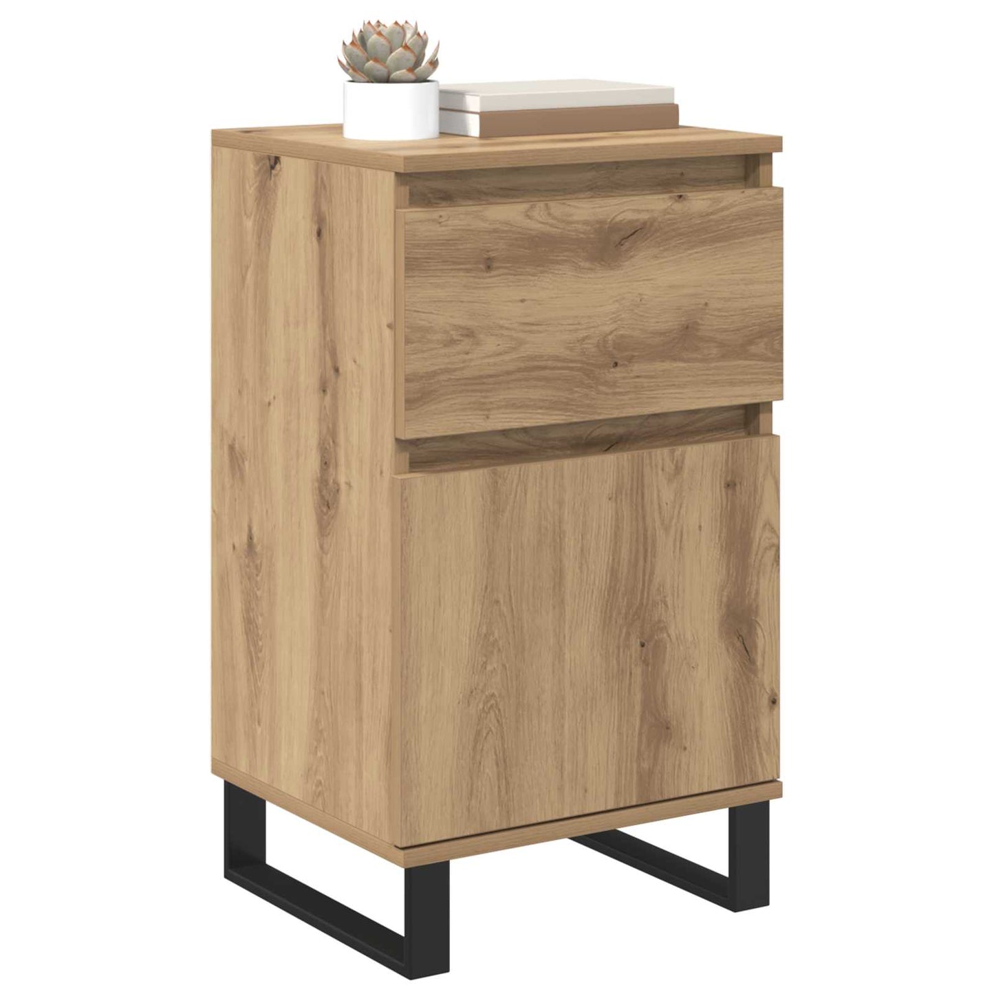 vidaXL Πλαϊνό γραφείο artisan δρυς 35 x 40 x 70 εκ. Επεξεργασμένο ξύλο