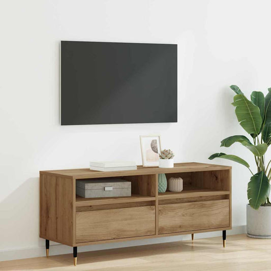 vidaXL Ντουλάπι TV με συρτάρι Artisan Oak 100 x 34,5 x 44,5 εκ.