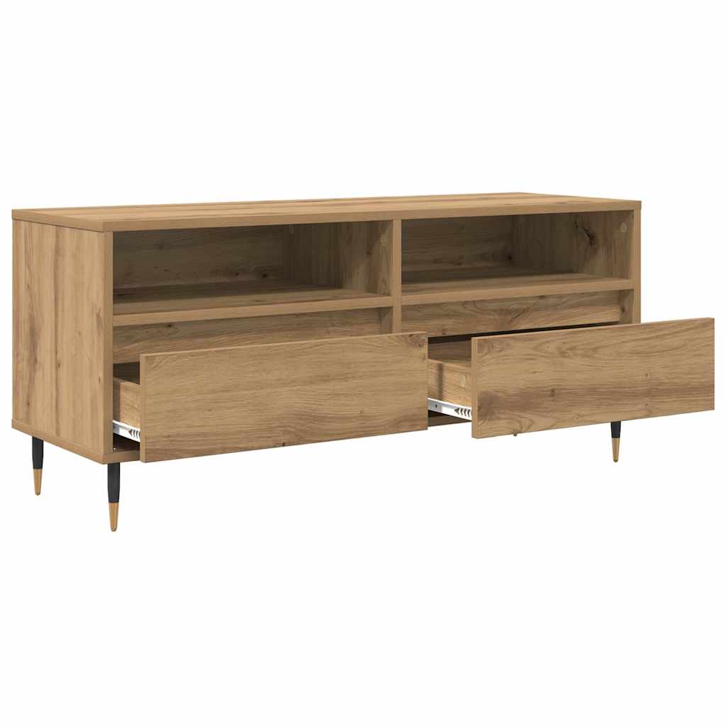 vidaXL Ντουλάπι TV με συρτάρι Artisan Oak 100 x 34,5 x 44,5 εκ.