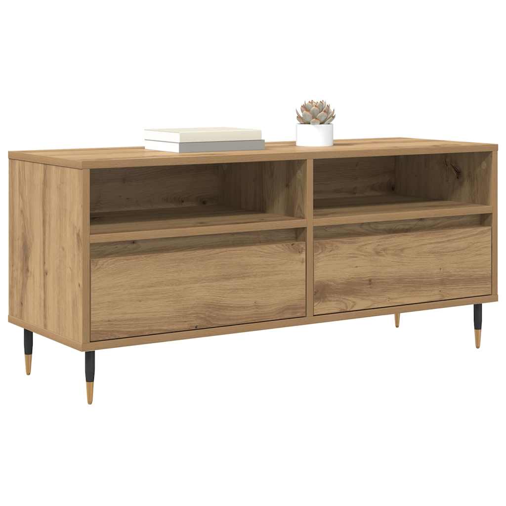 vidaXL Ντουλάπι TV με συρτάρι Artisan Oak 100 x 34,5 x 44,5 εκ.
