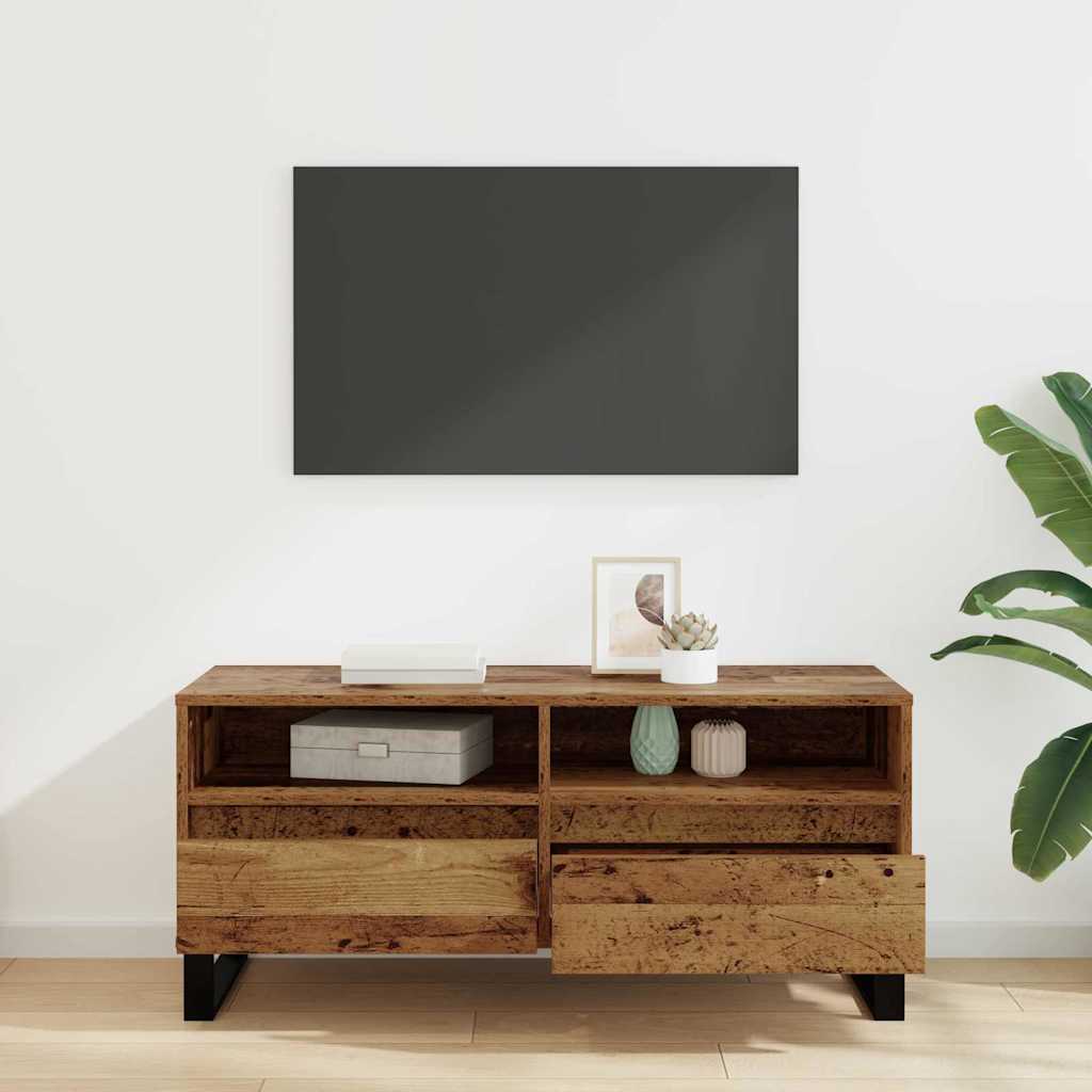 vidaXL Ντουλάπι TV με συρτάρι Παλιό Ξύλο 100 x 34,5 x 44,5 εκ.