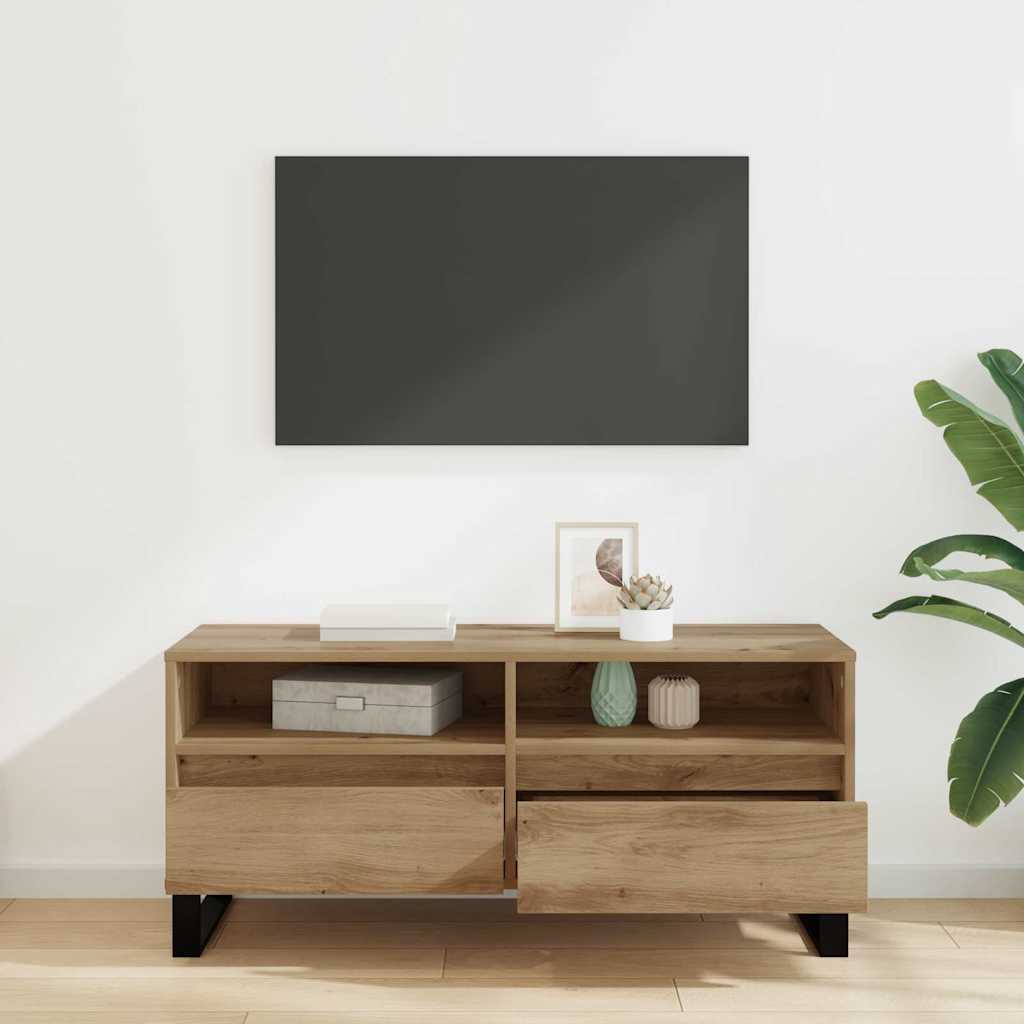 vidaXL Ντουλάπι TV με συρτάρι Artisan Oak 100 x 34,5 x 44,5 εκ.