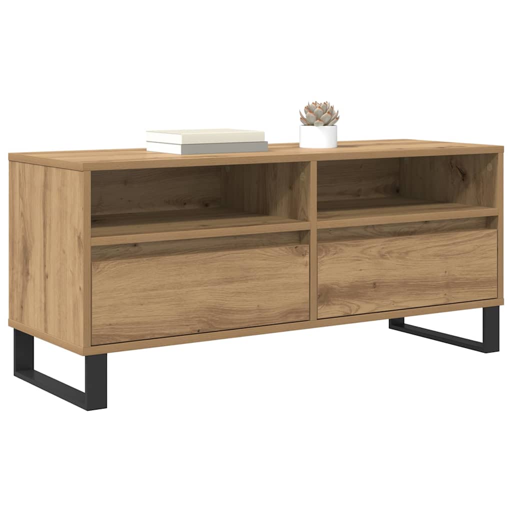 vidaXL Ντουλάπι TV με συρτάρι Artisan Oak 100 x 34,5 x 44,5 εκ.