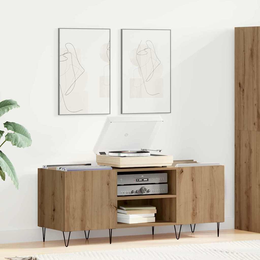 vidaXL Ντουλάπι δίσκων βινυλίου Artisan Oak 121 x 38 x 48 cm