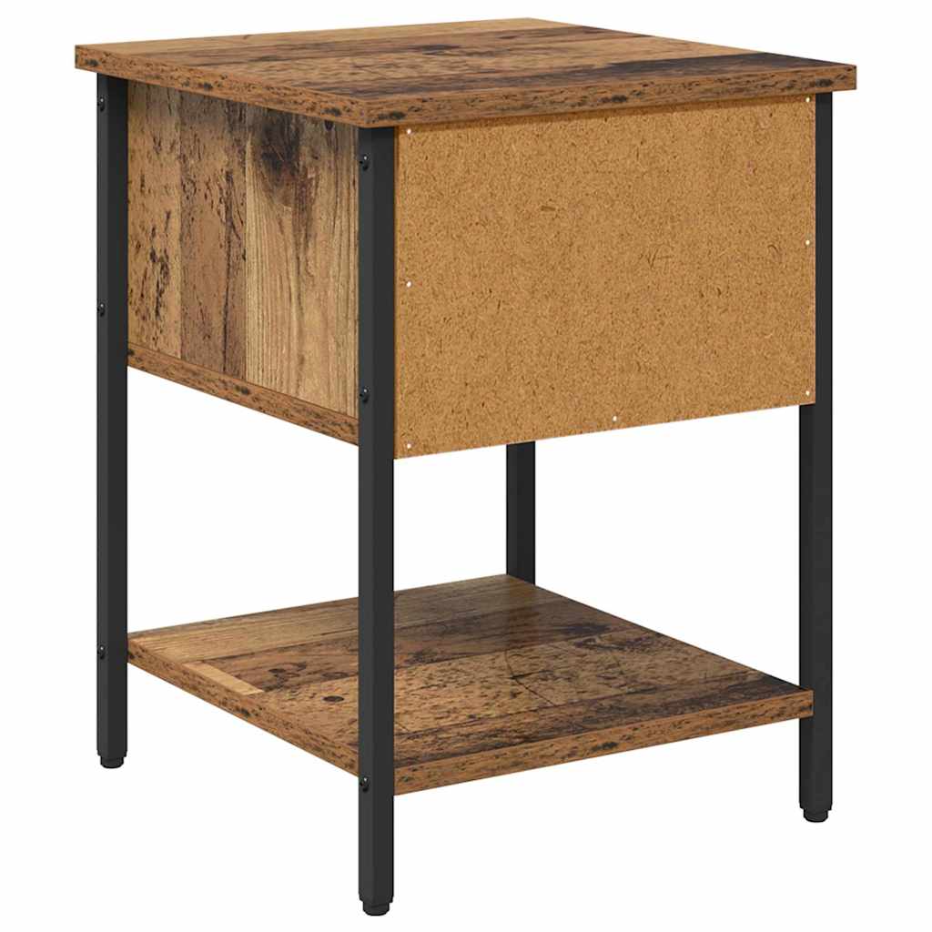 vidaXL Κομοδίνο 2 pcs Παλιό ξύλο 34 x 35,5 x 45 εκ Επεξεργασμένο ξύλο