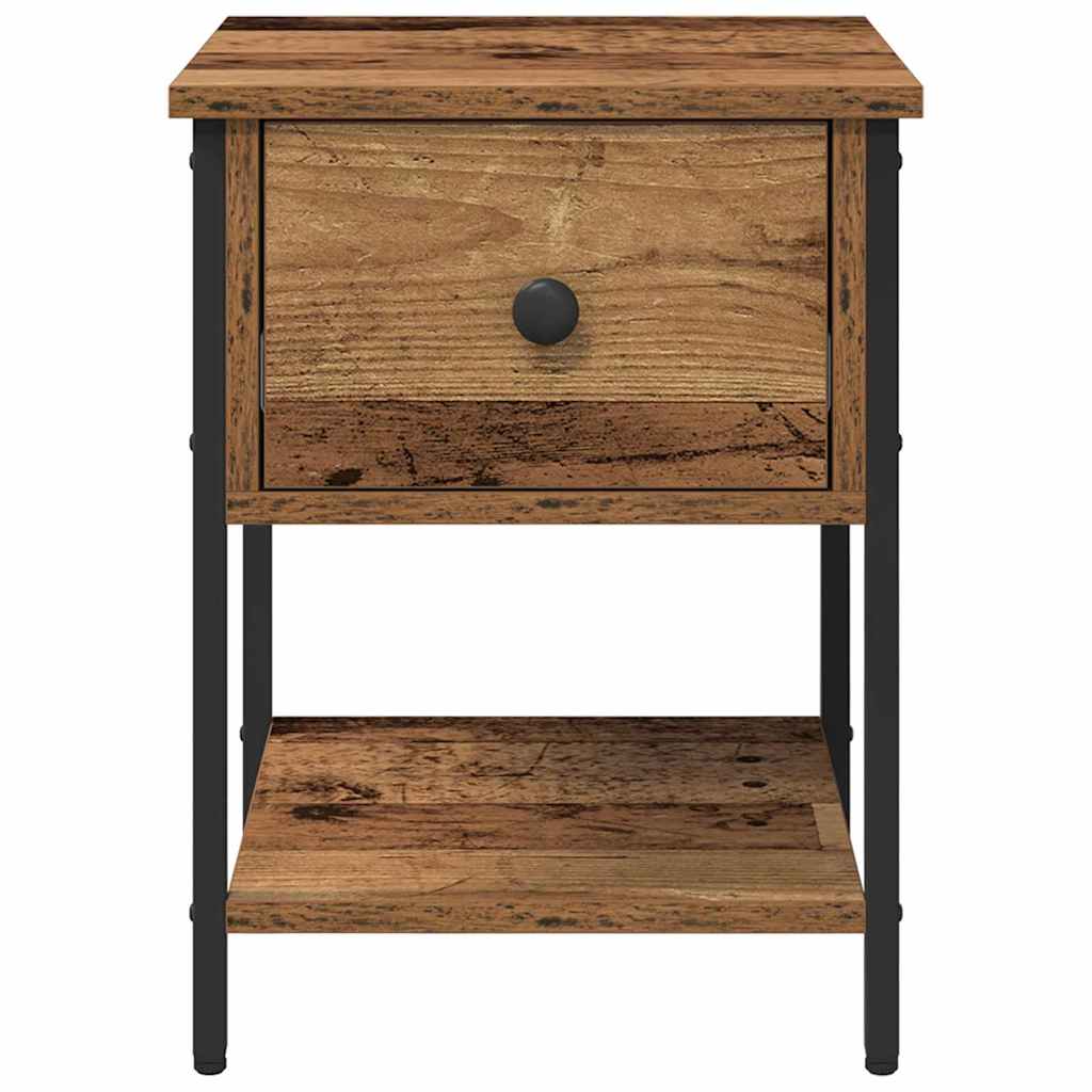 vidaXL Κομοδίνο 2 pcs Παλιό ξύλο 34 x 35,5 x 45 εκ Επεξεργασμένο ξύλο