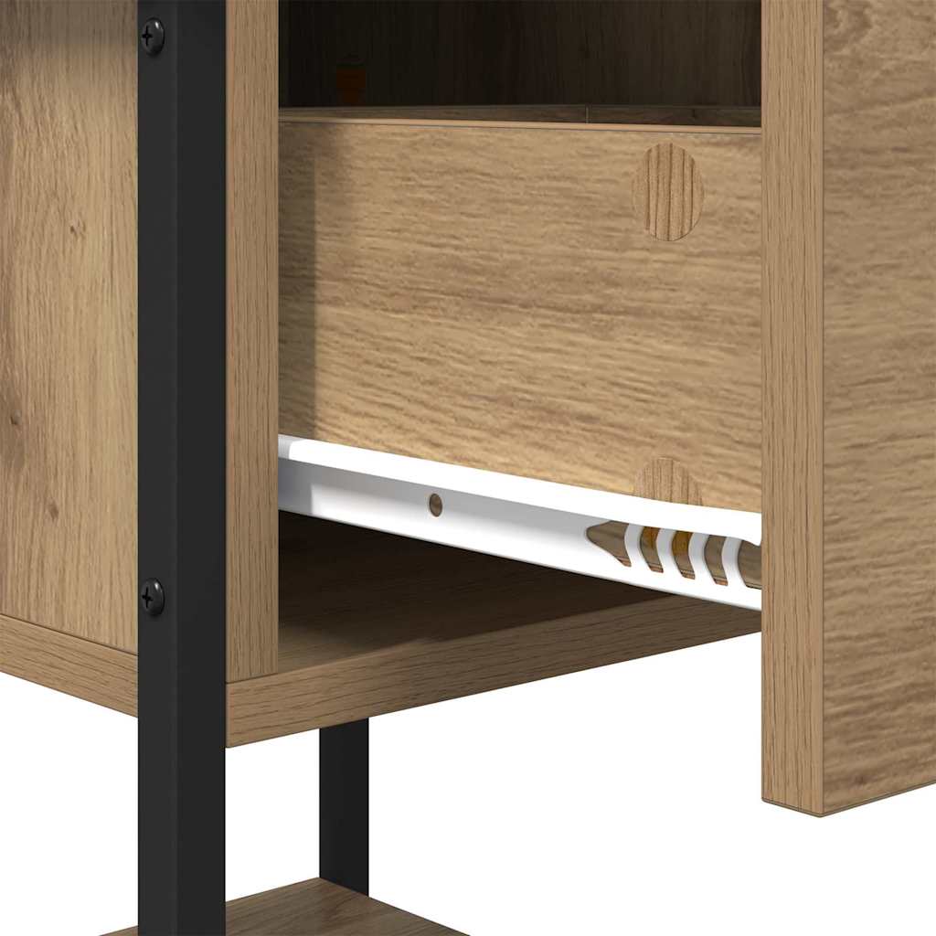 vidaXL Κομοδίνο 2 pcs Artisan Oak 34 x 35,5 x 45 εκ Επεξεργασμένο ξύλο