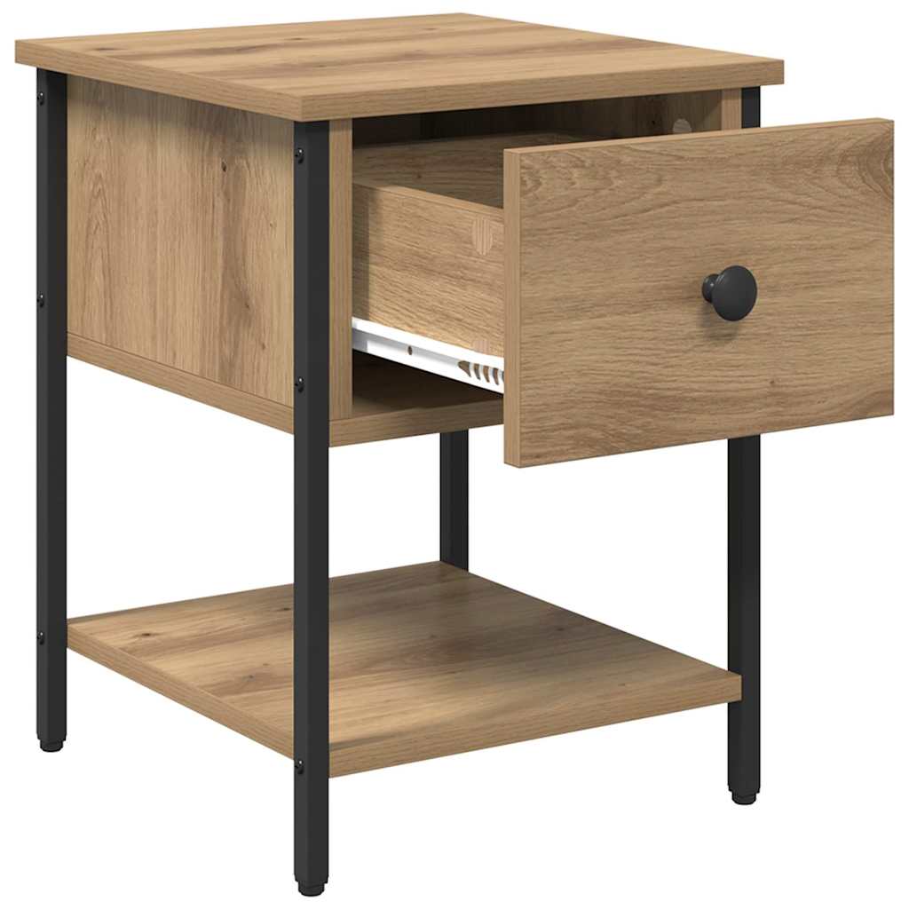 vidaXL Κομοδίνο 2 pcs Artisan Oak 34 x 35,5 x 45 εκ Επεξεργασμένο ξύλο