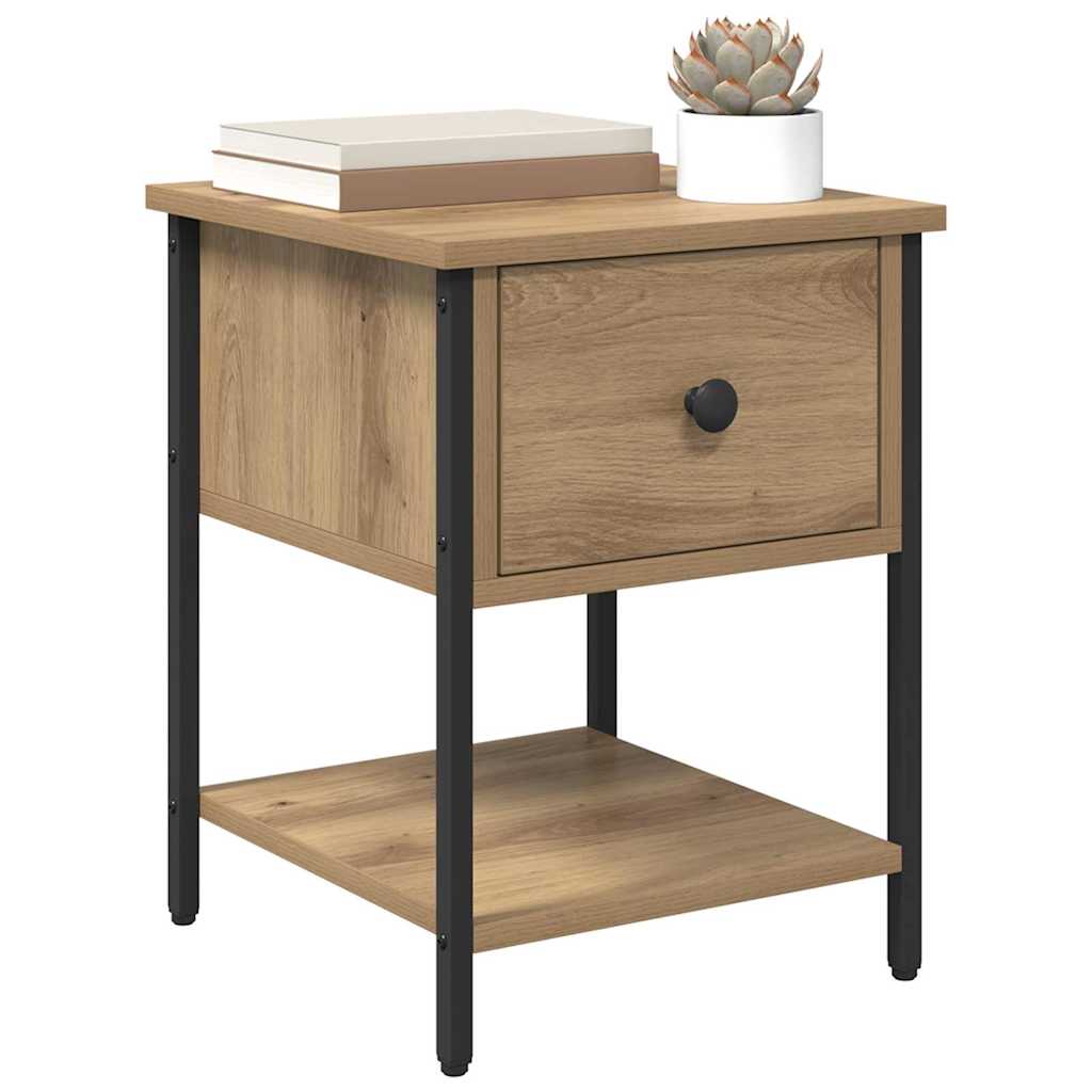 vidaXL Κομοδίνο 2 pcs Artisan Oak 34 x 35,5 x 45 εκ Επεξεργασμένο ξύλο