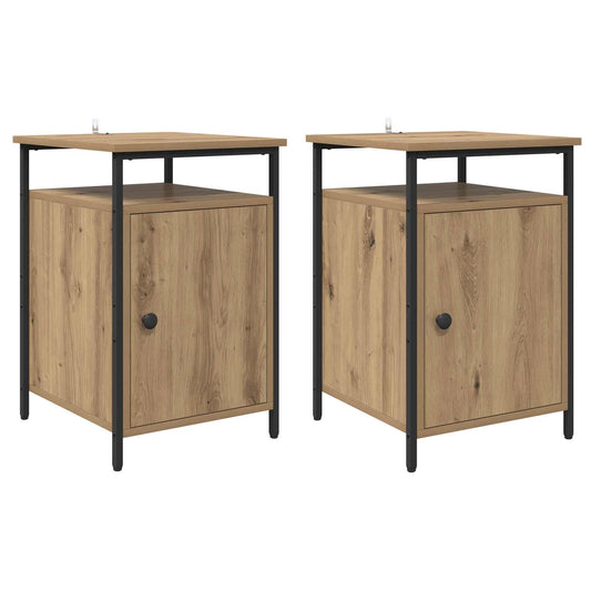 vidaXL Κομοδίνο 2 τμχ. Artisan Oak 40 x 42 x 60 εκ. Επεξεργασμένο Ξύλο