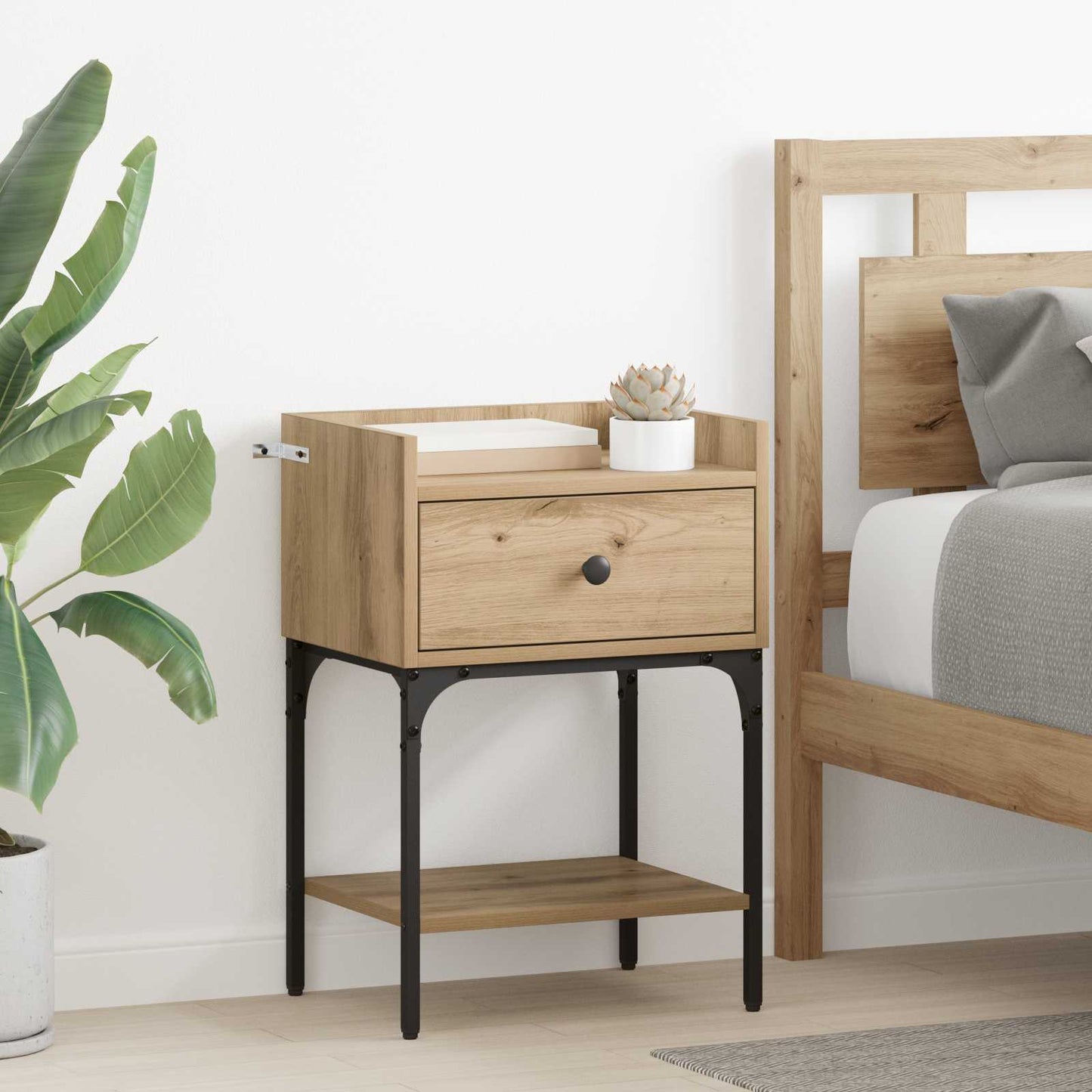 vidaXL Κομοδίνο 2 τεμ. Artisan Oak 40 x 29 x 60 εκ Επεξεργασμένο Ξύλο