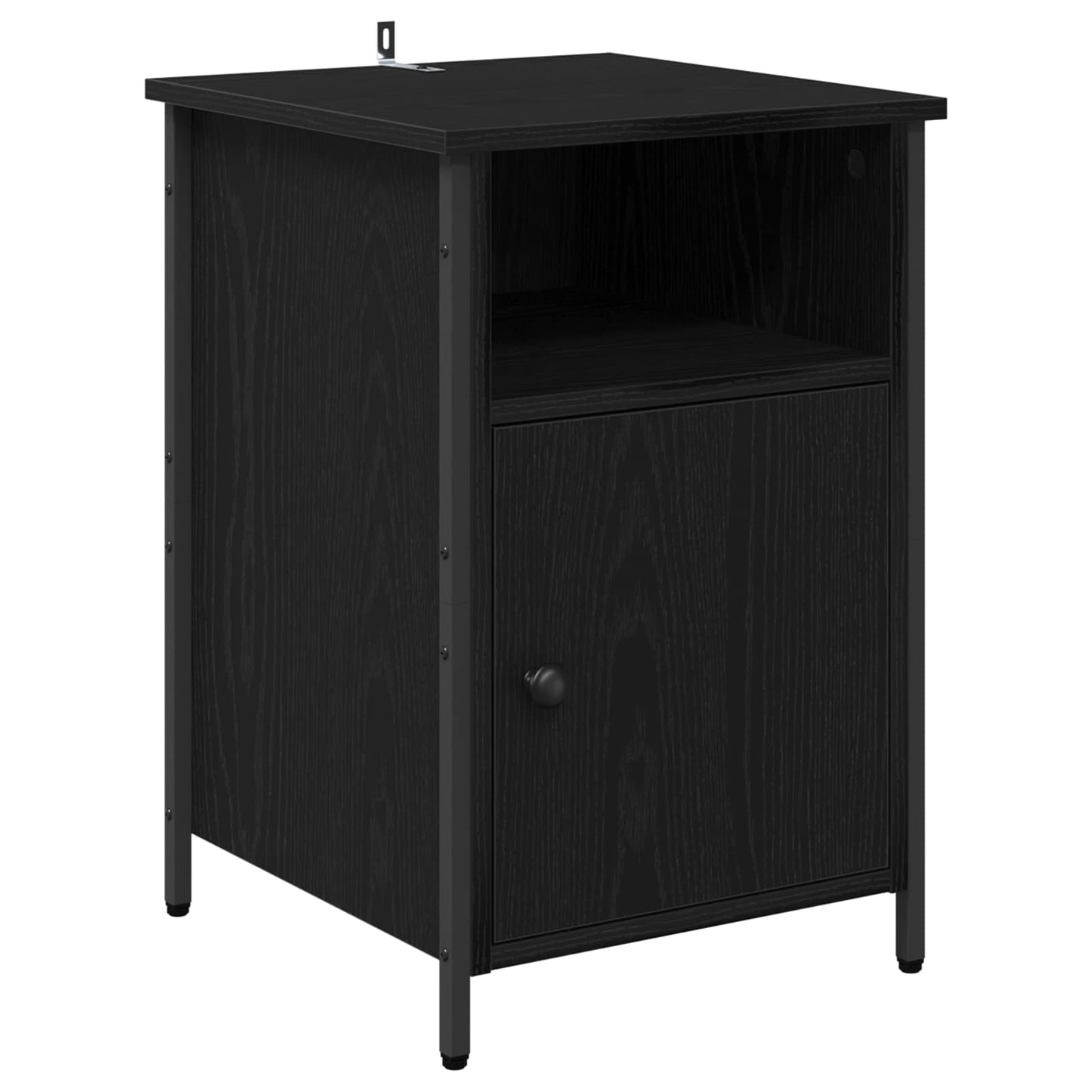 vidaXL Κομοδίνο 2 τμχ. Μαύρη Οξυά 40 x 42 x 60 εκ. Επεξεργασμένο Ξύλο