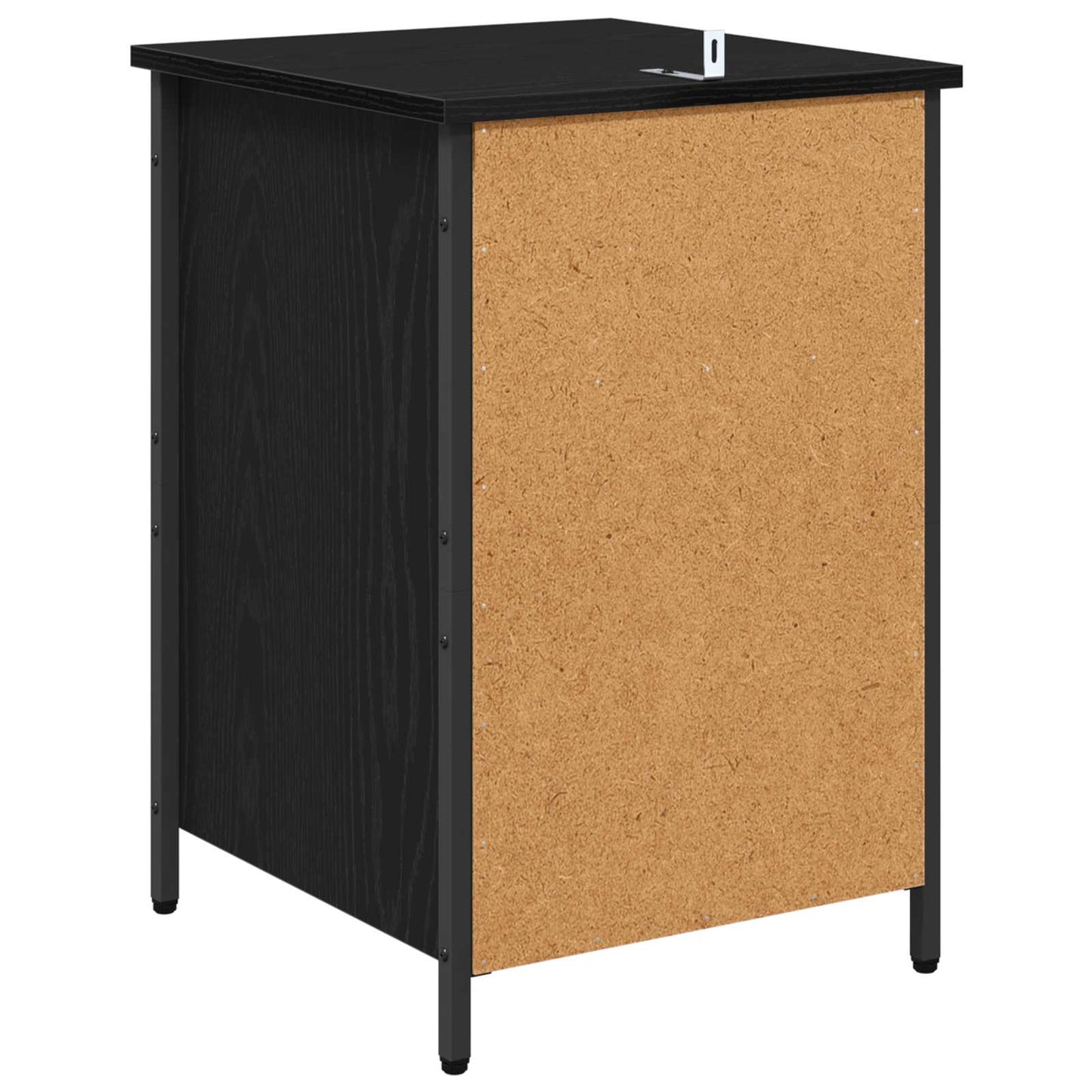 vidaXL Κομοδίνο 2 τμχ. Μαύρη Οξυά 40 x 42 x 60 εκ. Επεξεργασμένο Ξύλο