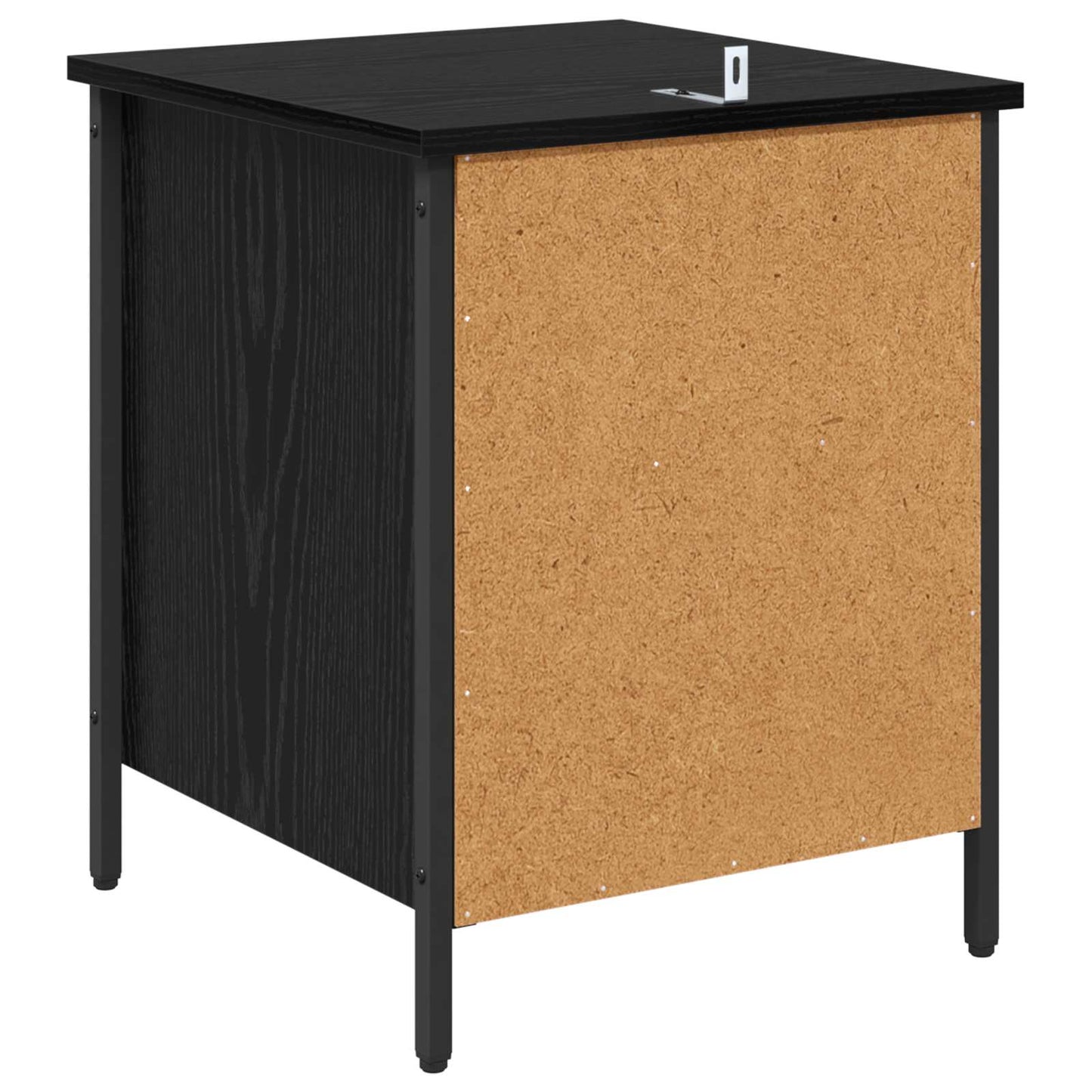 vidaXL Κομοδίνο 2 τμχ. Μαύρη Οξυά 40 x 42 x 50 cm Επεξεργασμένο Ξύλο