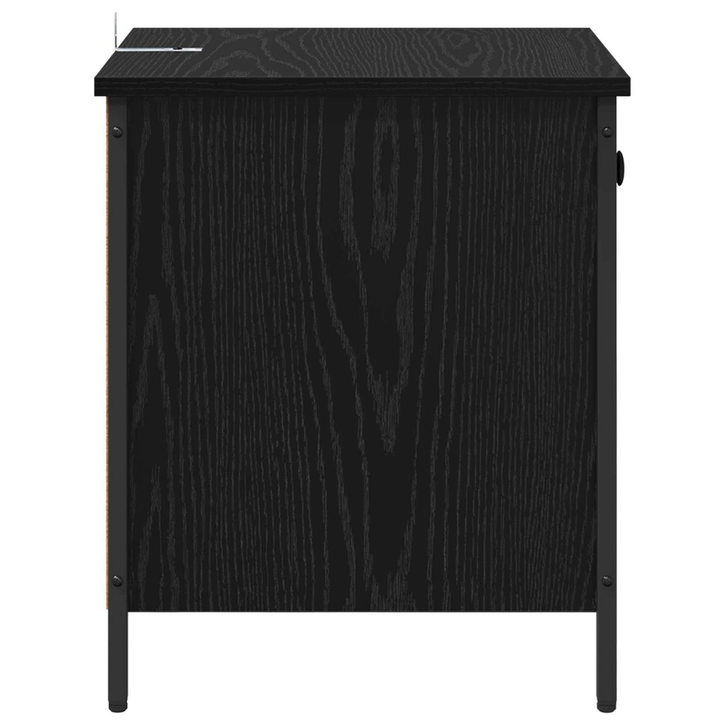 vidaXL Κομοδίνο 2 τμχ. Μαύρη Οξυά 40 x 42 x 50 cm Επεξεργασμένο Ξύλο