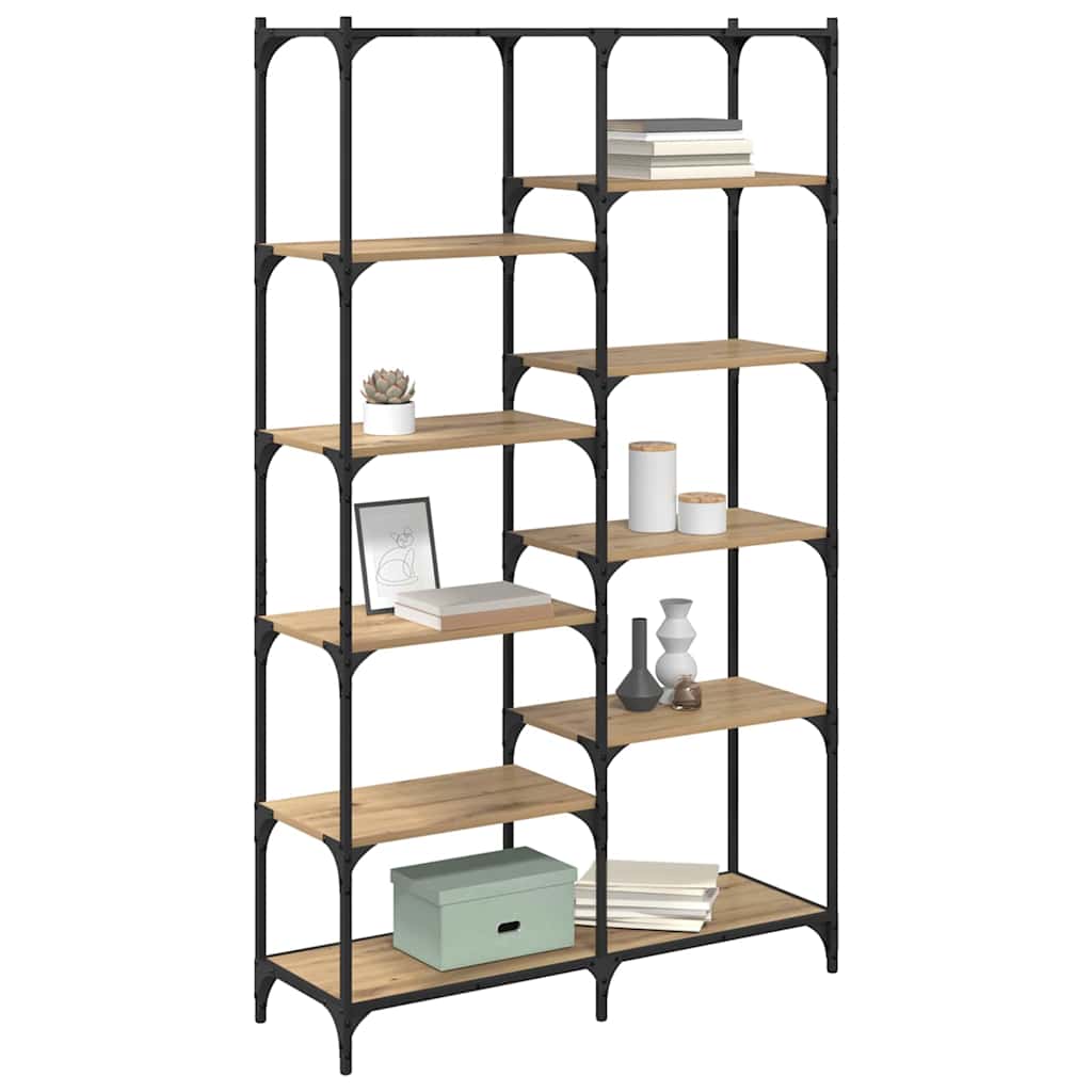 vidaXL Ράφι Βιβλίων artisan δρυς 100 x 32 x 170 εκ Επεξεργασμένο ξύλο