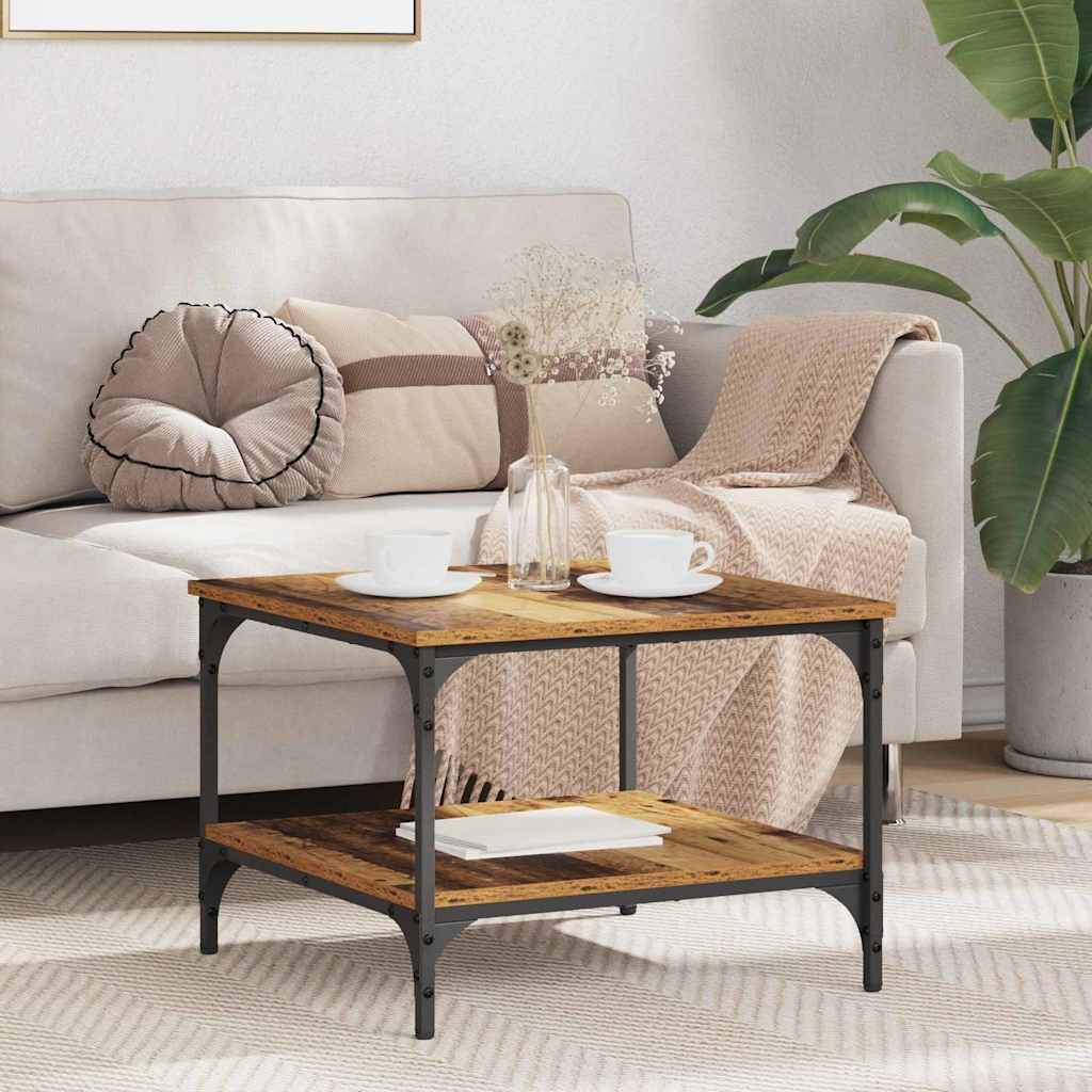 vidaXL Τραπεζάκι σαλονιού Παλιό Ξύλο 55 x 55 x 40 cm