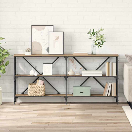 vidaXL Τραπέζι κονσόλας με ράφι Artisan Oak 160 x 30 x 75 εκ