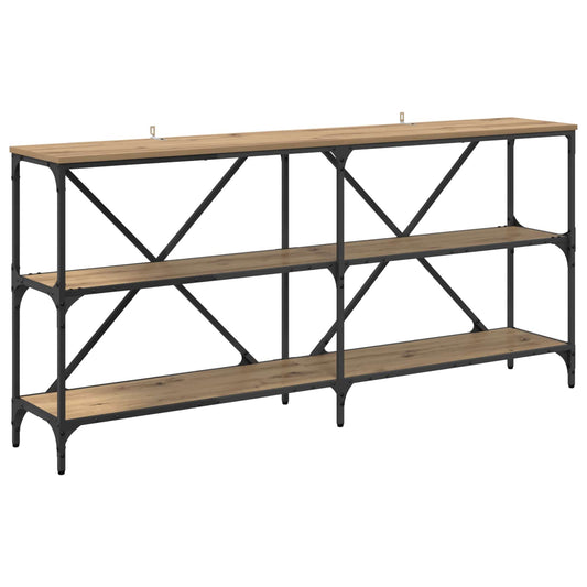 vidaXL Τραπέζι κονσόλας με ράφι Artisan Oak 160 x 30 x 75 εκ