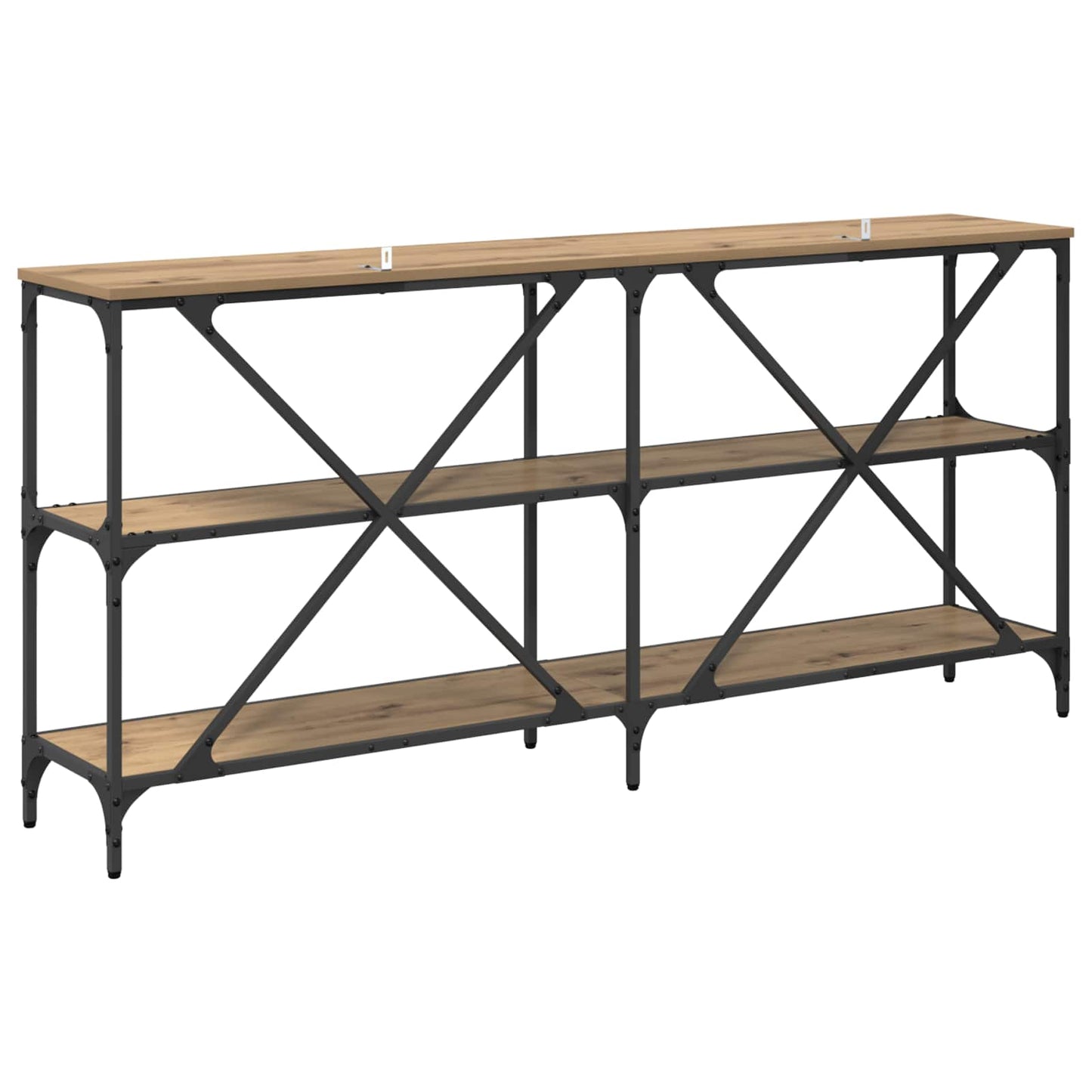 vidaXL Τραπέζι κονσόλας με ράφι Artisan Oak 160 x 30 x 75 εκ