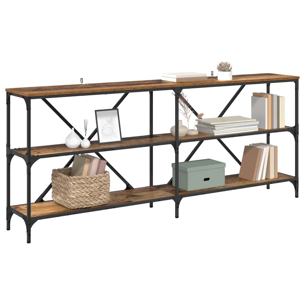 vidaXL Τραπέζι κονσόλας Παλιό Ξύλο 180 x 30 x 75 εκ Επεξεργασμένο ξύλο