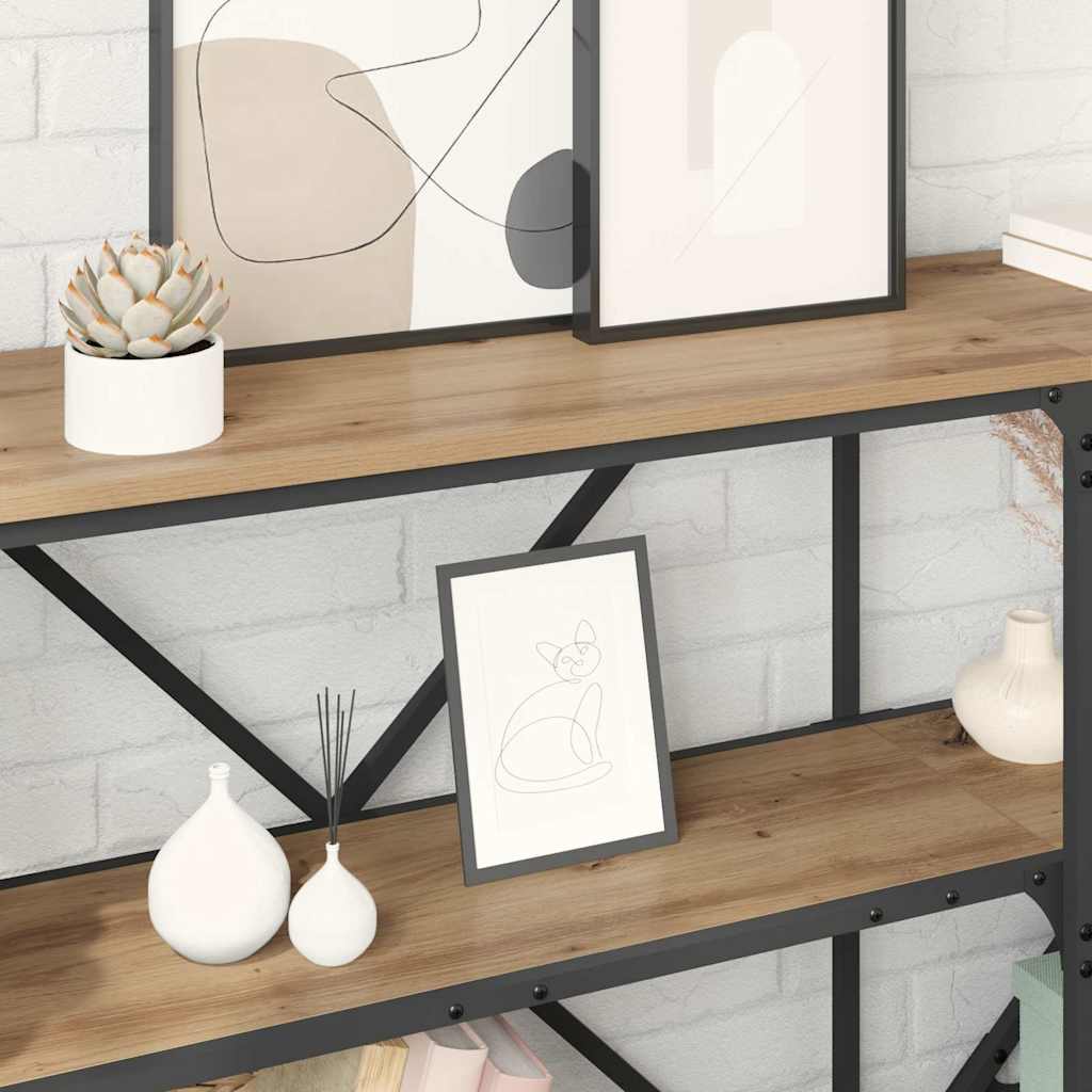 vidaXL Τραπέζι κονσόλας με ράφι Artisan Oak 180 x 30 x 75 εκ