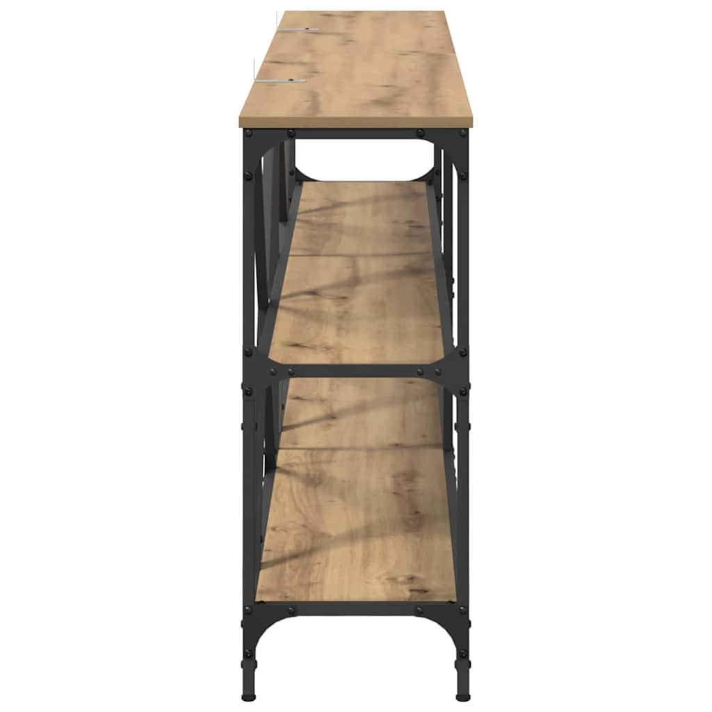 vidaXL Τραπέζι κονσόλας με ράφι Artisan Oak 180 x 30 x 75 εκ
