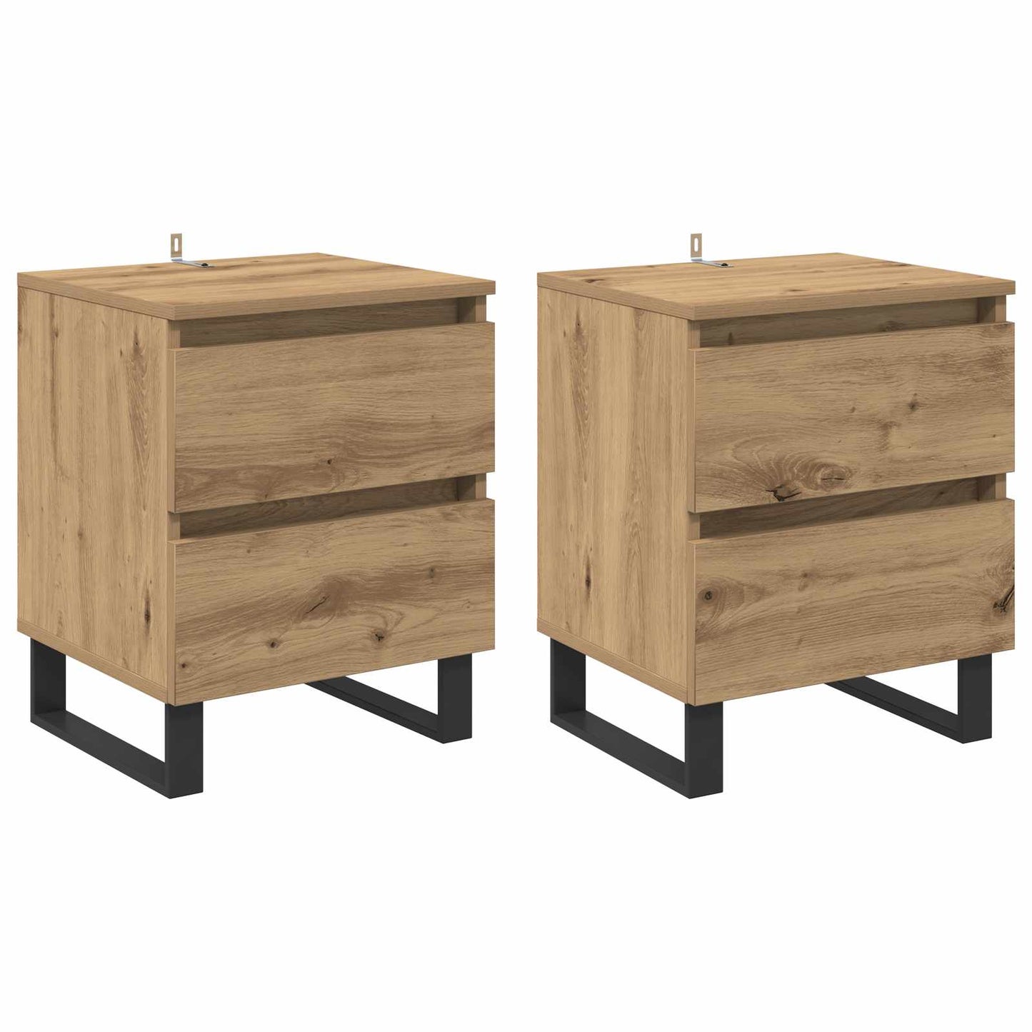 vidaXL Κομοδίνο 2 τμχ. Artisan Oak 40 x 35 x 50 εκ. Επεξεργασμένο Ξύλο