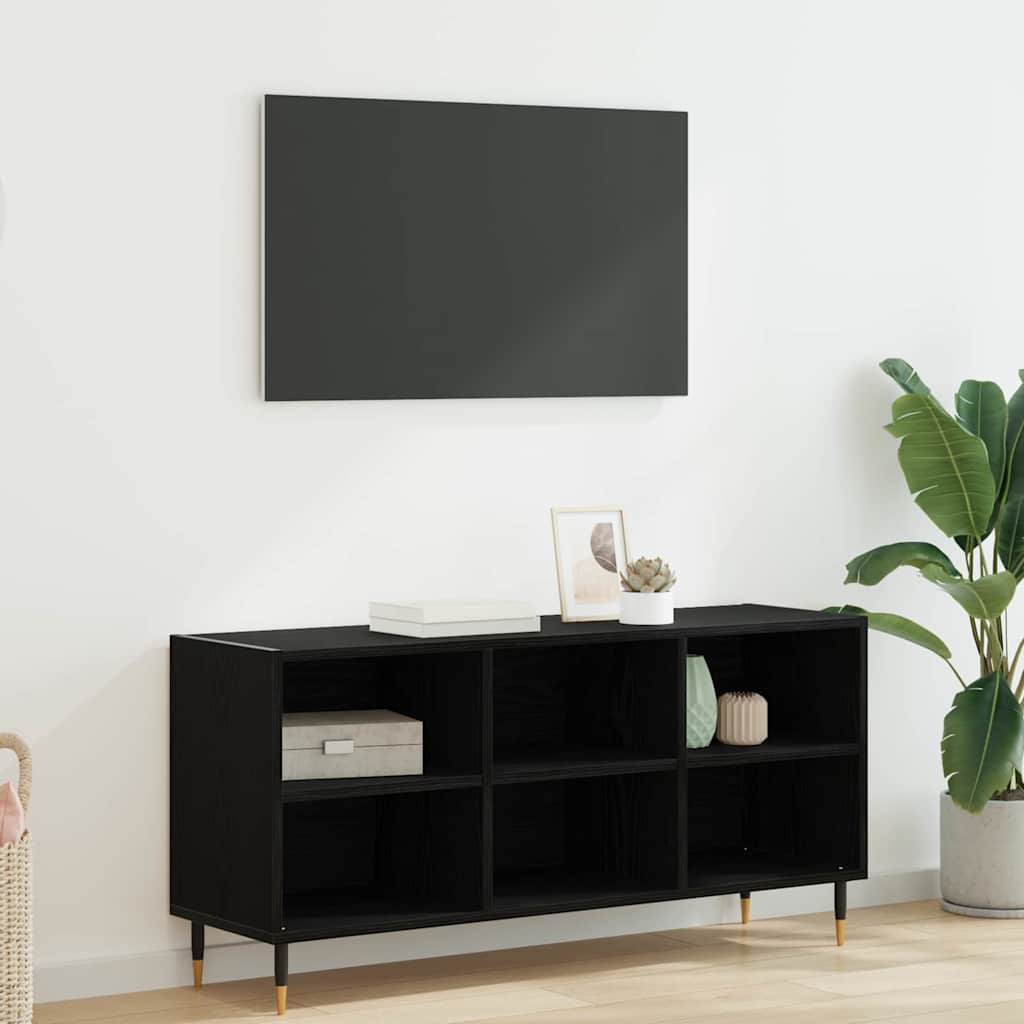 vidaXL Ντουλάπι TV Μαύρη Οξυά 103,5 x 30 x 50 εκ Επεξεργασμένο ξύλο