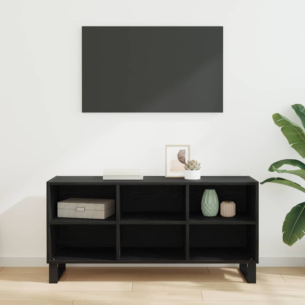 vidaXL Ντουλάπι TV Μαύρη Οξυά 103,5 x 30 x 50 εκ Επεξεργασμένο ξύλο