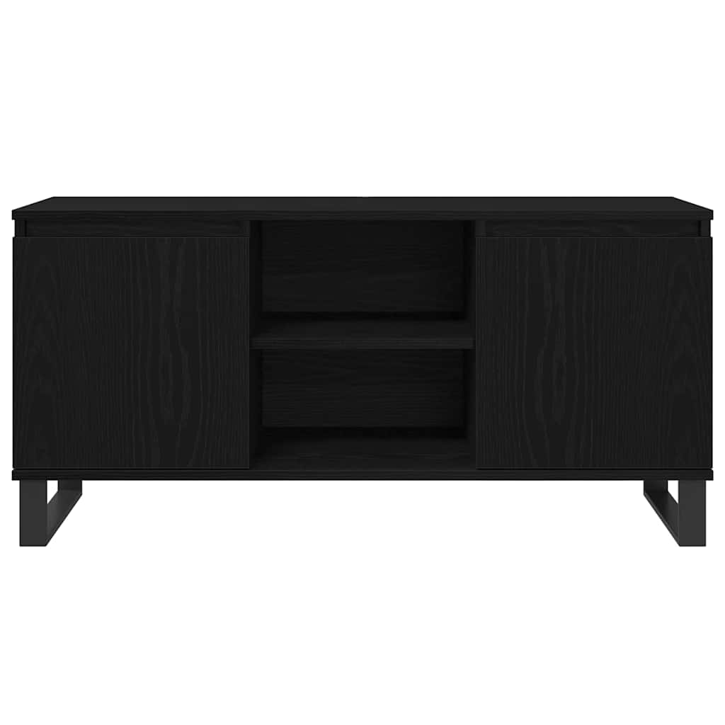 vidaXL Ντουλάπι TV Μαύρη Οξυά 104 x 35 x 50 εκ. Επεξεργασμένο ξύλο