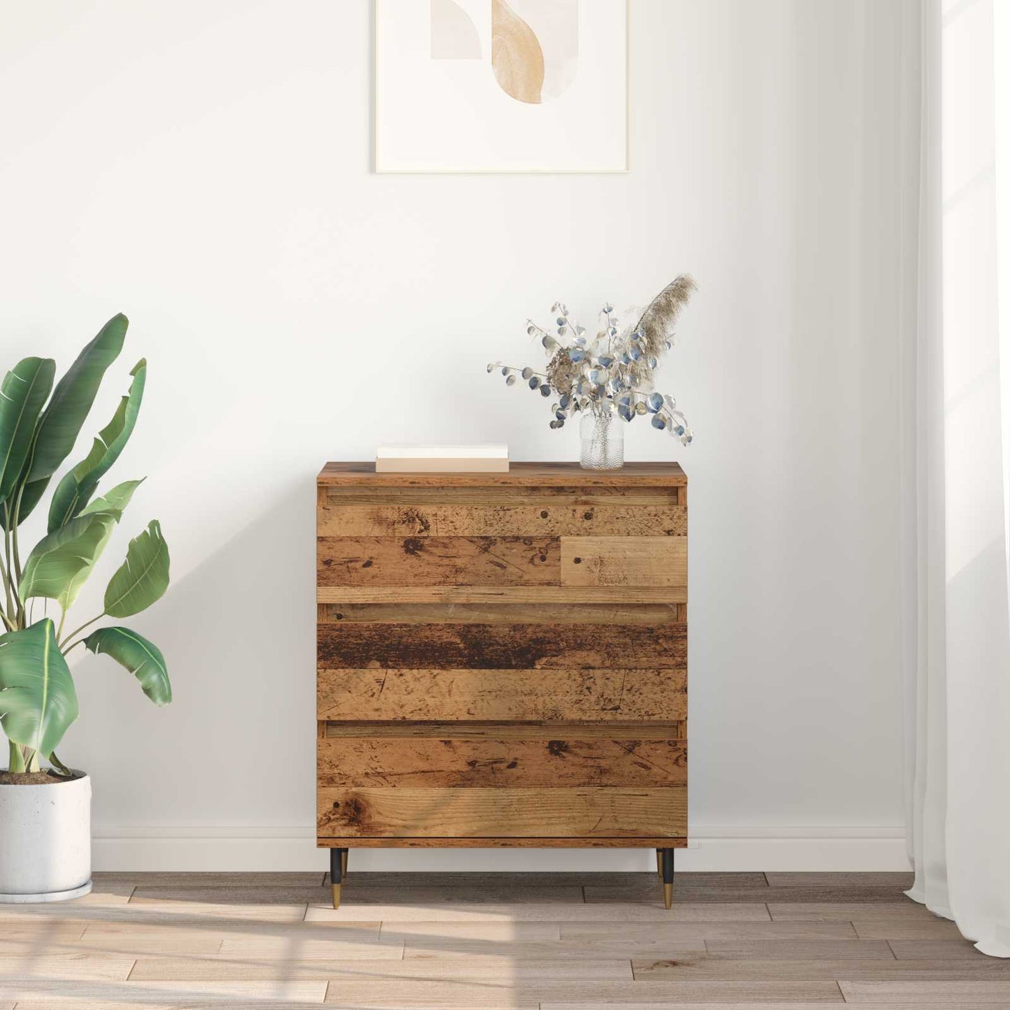 vidaXL Πλαϊνό γραφείο Παλιό Ξύλο 60 x 35 x 70 cm Επεξεργασμένο ξύλο