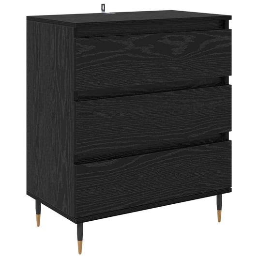 vidaXL Πλαϊνό γραφείο Μαύρη Οξυά 60 x 35 x 70 cm Επεξεργασμένο ξύλο