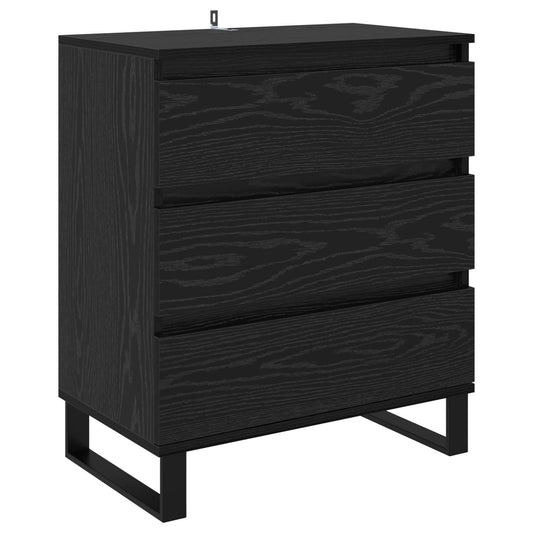 vidaXL Πλαϊνό γραφείο Μαύρη Οξυά 60 x 35 x 70 cm Επεξεργασμένο ξύλο