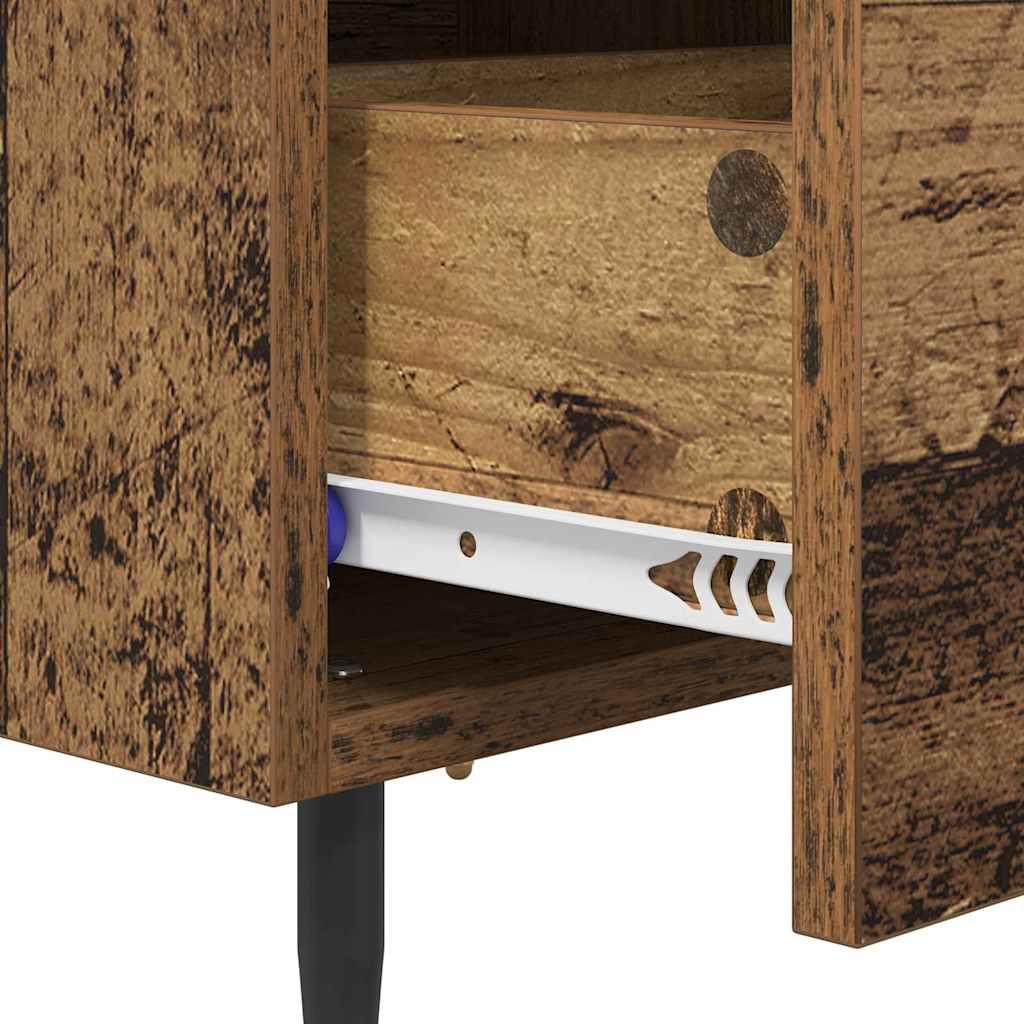 vidaXL Κομοδίνο 2 pcs Παλιό ξύλο 40 x 35 x 47,5 εκ Επεξεργασμένο ξύλο