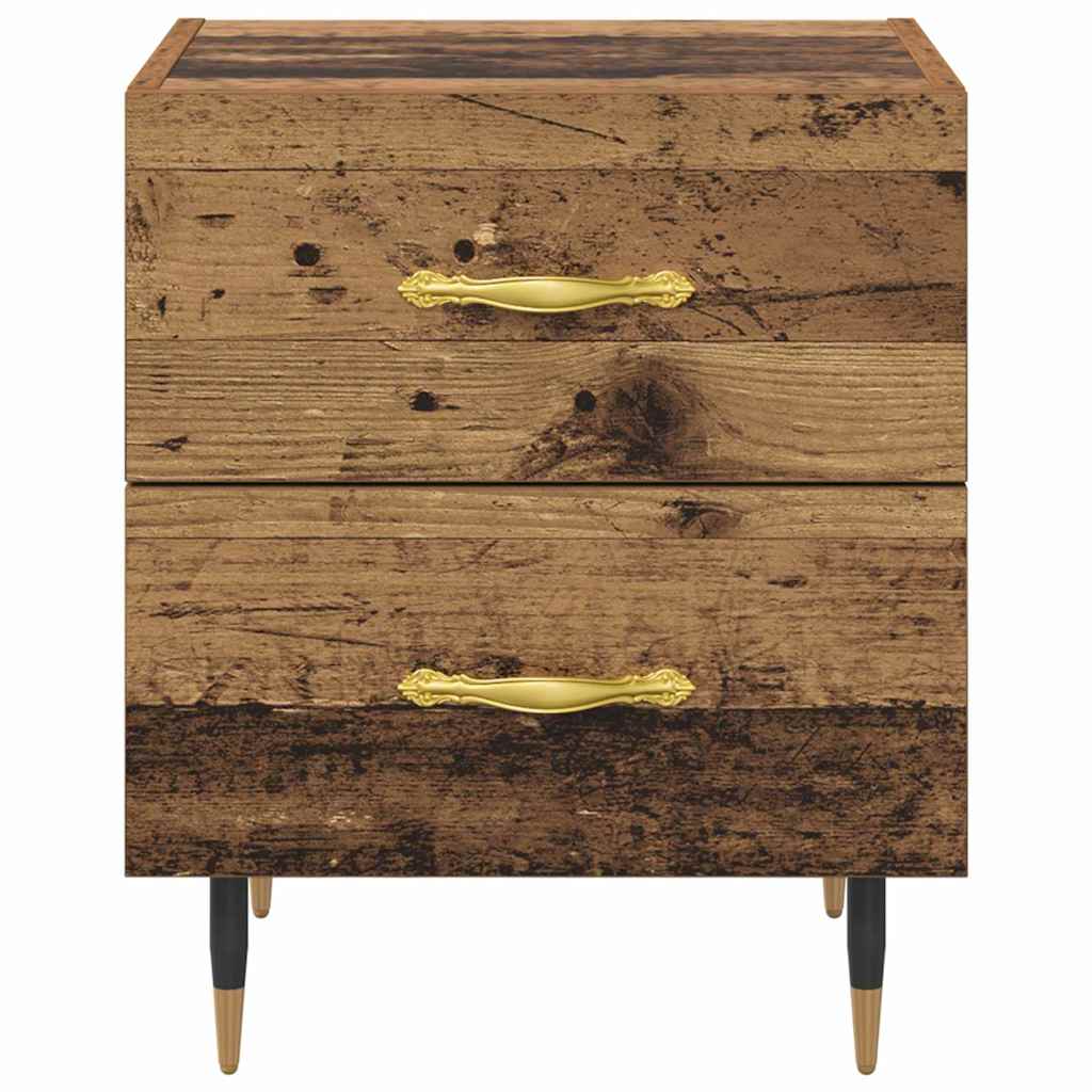 vidaXL Κομοδίνο 2 pcs Παλιό ξύλο 40 x 35 x 47,5 εκ Επεξεργασμένο ξύλο