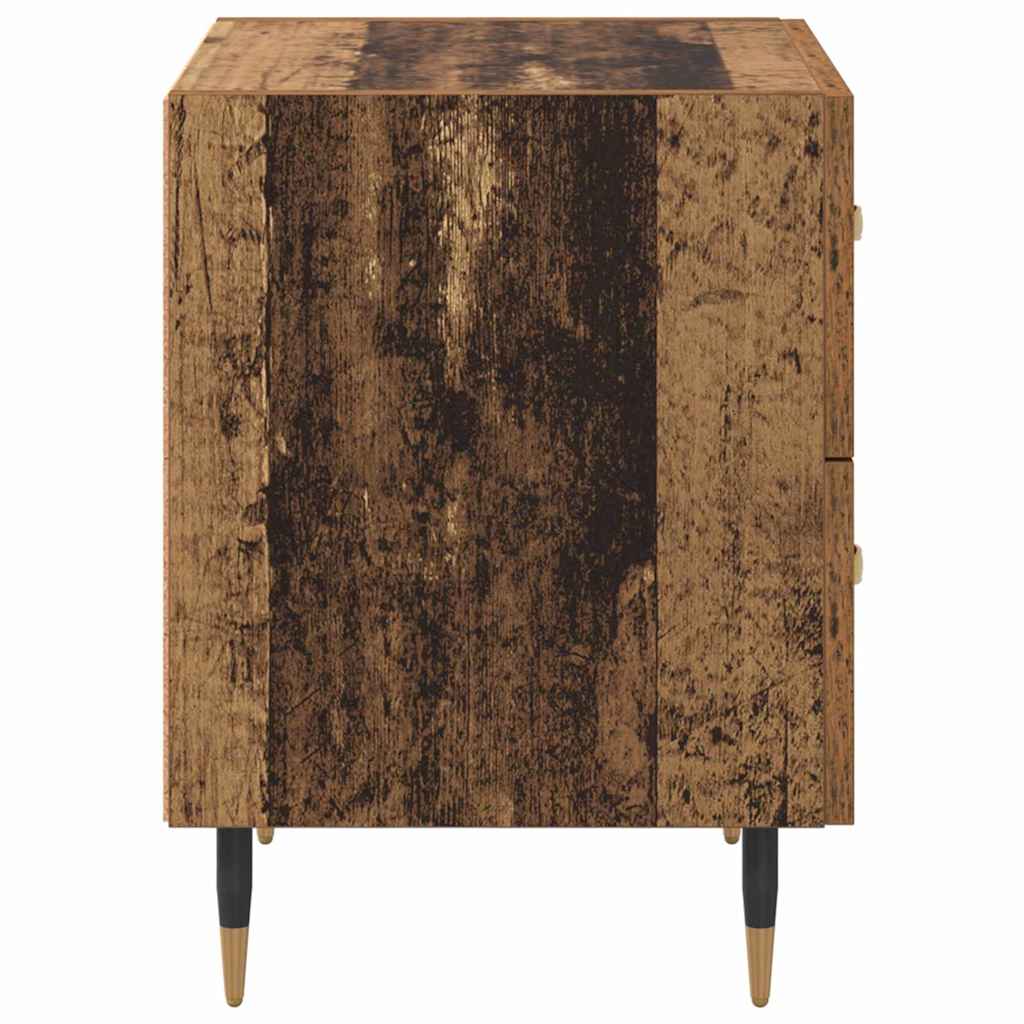 vidaXL Κομοδίνο 2 pcs Παλιό ξύλο 40 x 35 x 47,5 εκ Επεξεργασμένο ξύλο