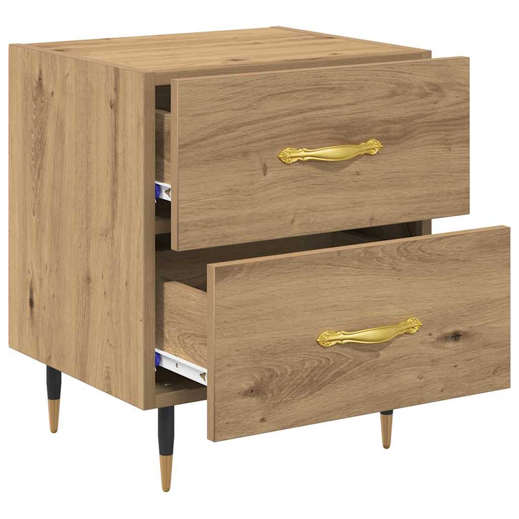 vidaXL Κομοδίνο 2 pcs Artisan Oak 40 x 35 x 47,5 εκ Επεξεργασμένο ξύλο