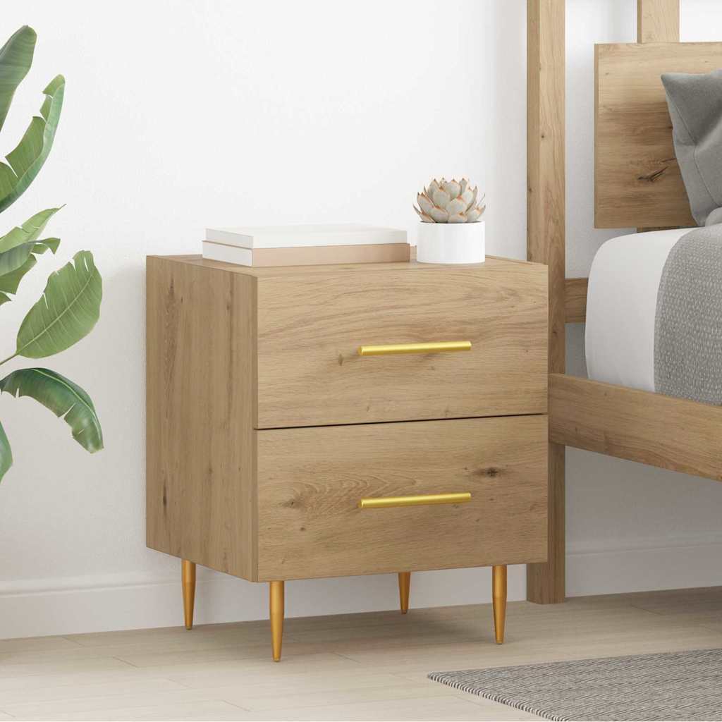 vidaXL Κομοδίνο 2 pcs Artisan Oak 40 x 35 x 47,5 εκ Επεξεργασμένο ξύλο