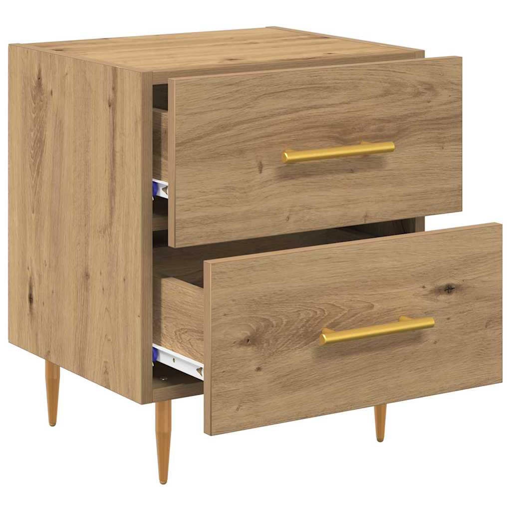 vidaXL Κομοδίνο 2 pcs Artisan Oak 40 x 35 x 47,5 εκ Επεξεργασμένο ξύλο