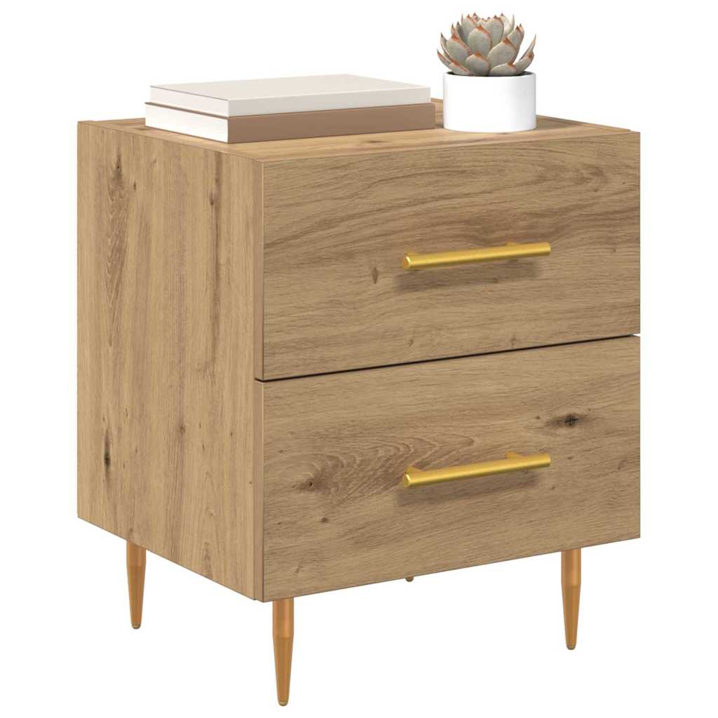 vidaXL Κομοδίνο 2 pcs Artisan Oak 40 x 35 x 47,5 εκ Επεξεργασμένο ξύλο