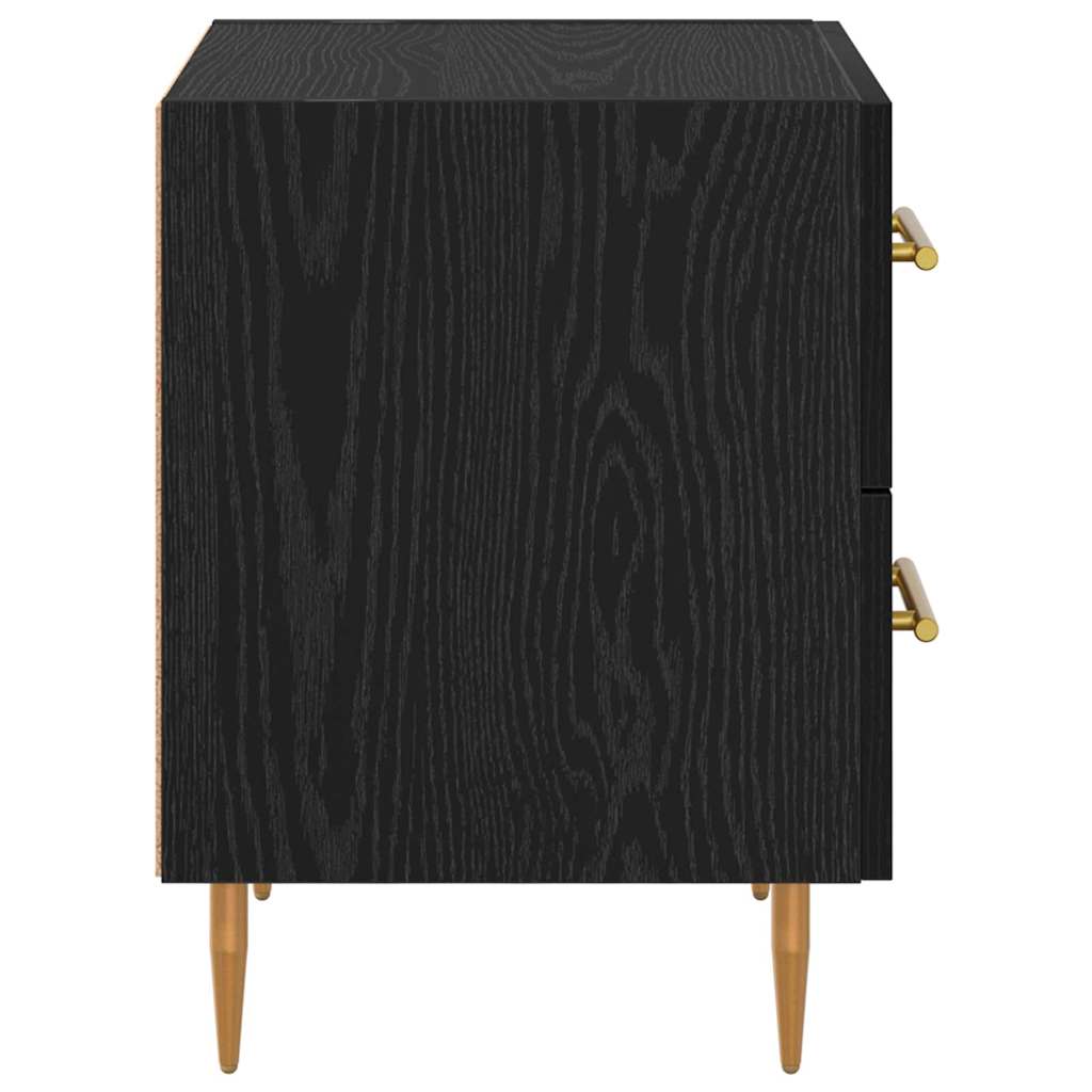 vidaXL Κομοδίνο Μαύρη Οξυά 40 x 35 x 47,5 εκ Επεξεργασμένο ξύλο