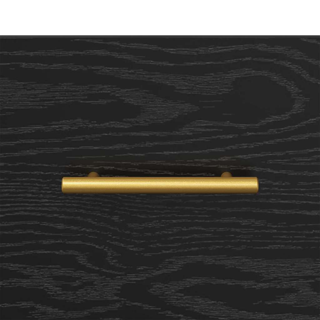 vidaXL Κομοδίνο 2 pcs Μαύρη Οξυά 40 x 35 x 47,5 εκ Επεξεργασμένο ξύλο